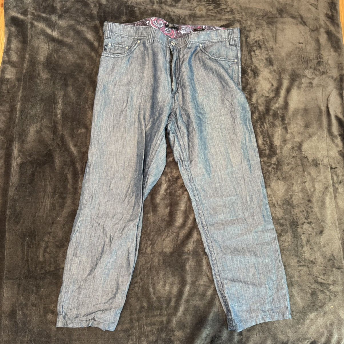 Bogner Blue Bogner Cotton/Linen Denim Jeans Pants Size 42 / EU 56 Size US 42 / EU 58 - 1 Thumbnail