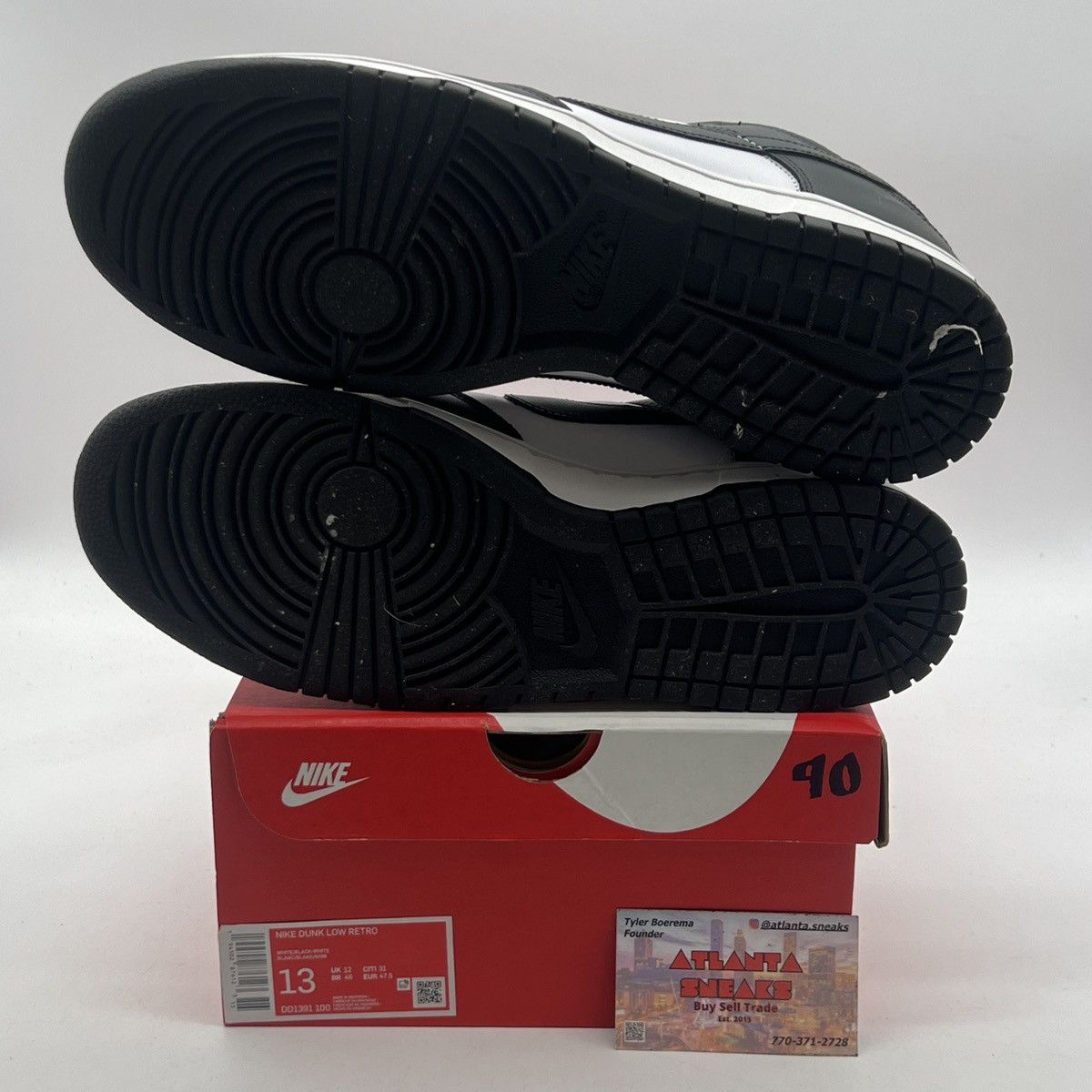 Nike Nike dunk low black white Size US 13 / EU 46 - 8 Thumbnail