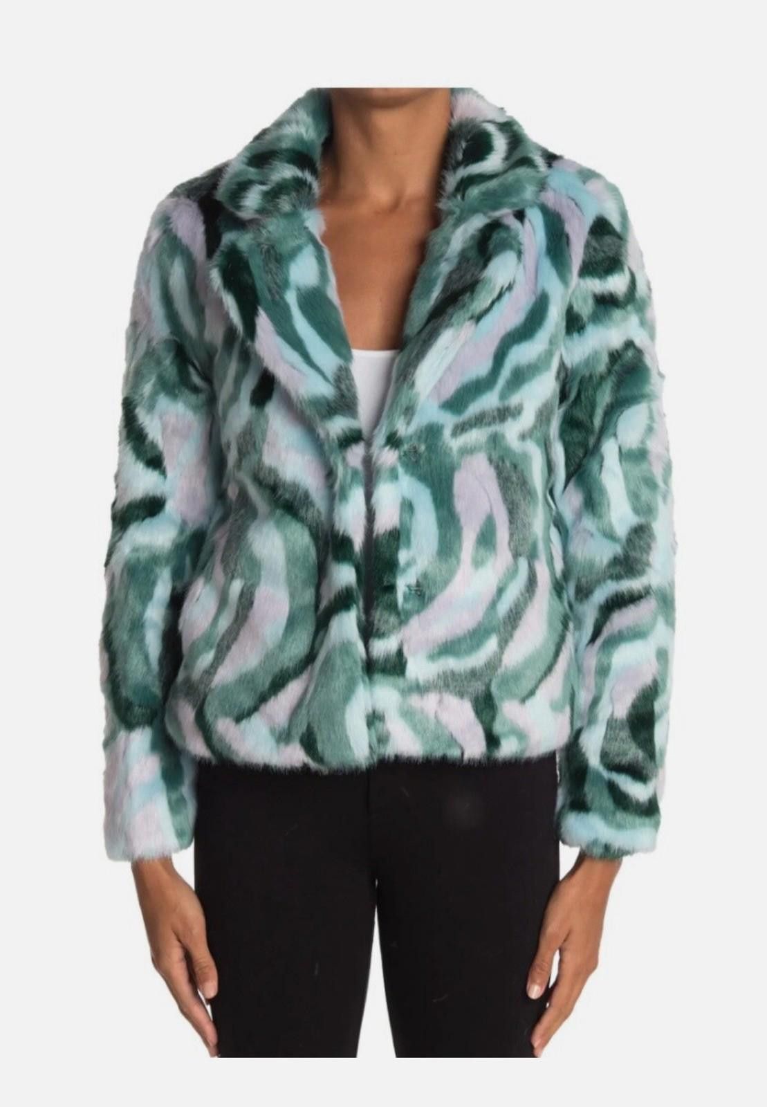 APPARIS DVF X APPARIS COLLAB SIZE XS FAUX-FUR LINED JACKET WOMENS Size XS / US 0-2 / IT 36-38 - 9 Thumbnail