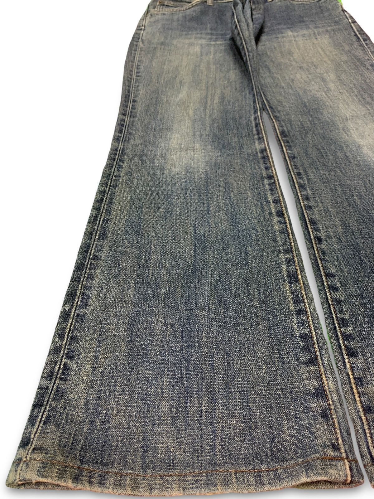 Wrangler SALES🔥Vintage Wrangler Mud Wash Distress Flare Style Jeans Size US 30 / EU 46 - 6 Thumbnail