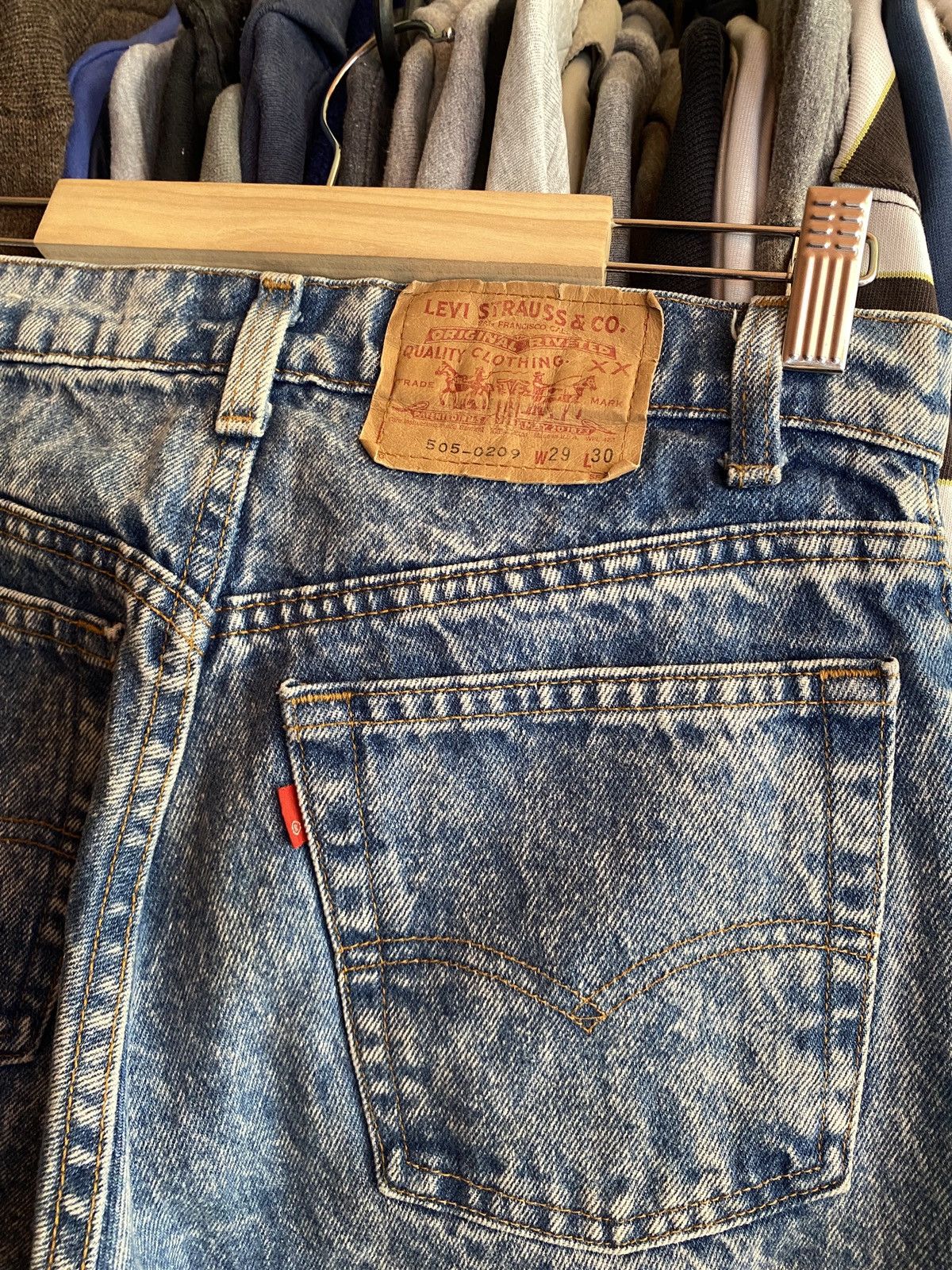 Levi's Levis Vintage Acid Wash Denim Jeans 90s Size US 29 - 2 Thumbnail