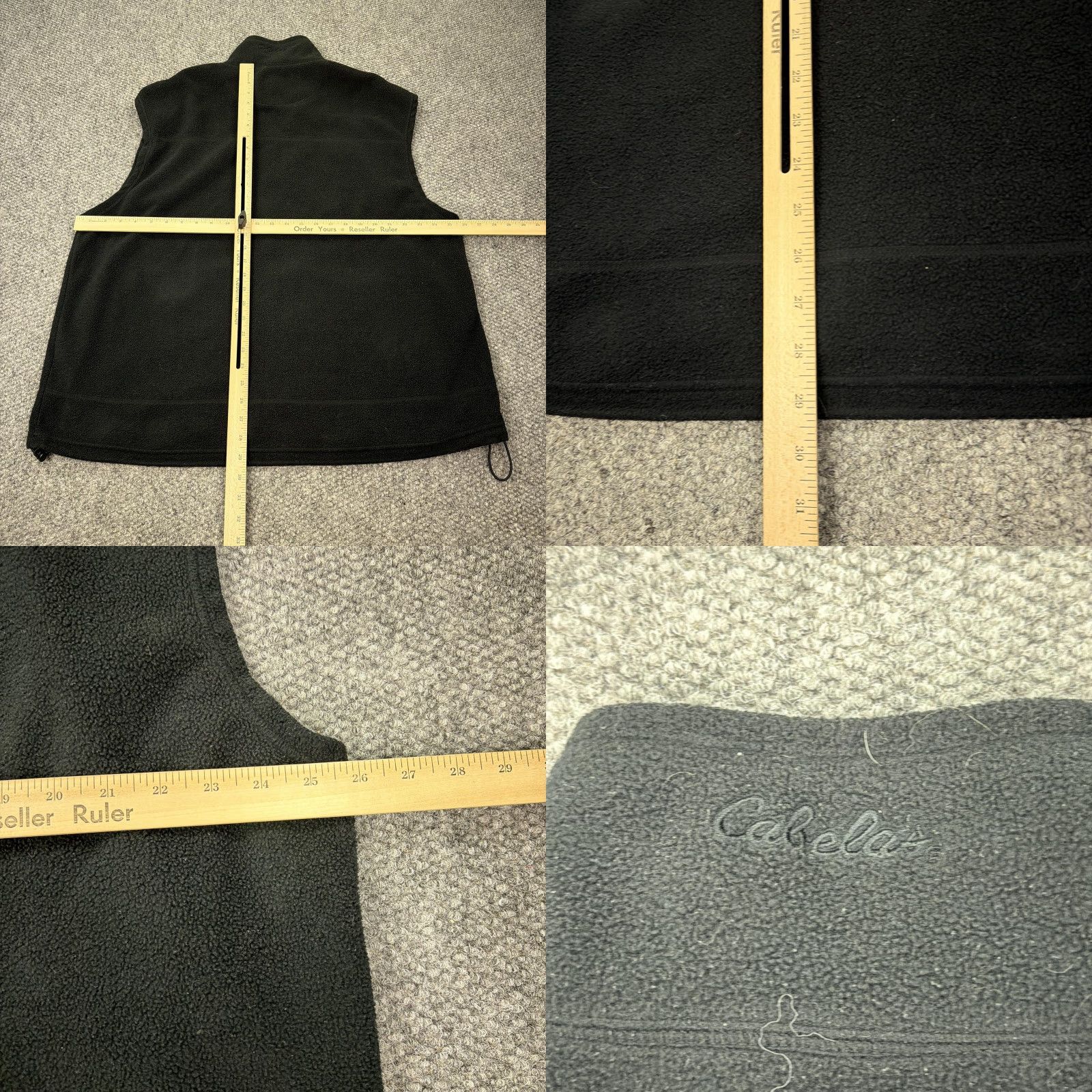 Vintage Cabela's Vest Mens 2XLT Black Fleece Full Zip Outdoor Hiking Tall Pockets Size US XXL / EU 58 / 5 - 8 Thumbnail