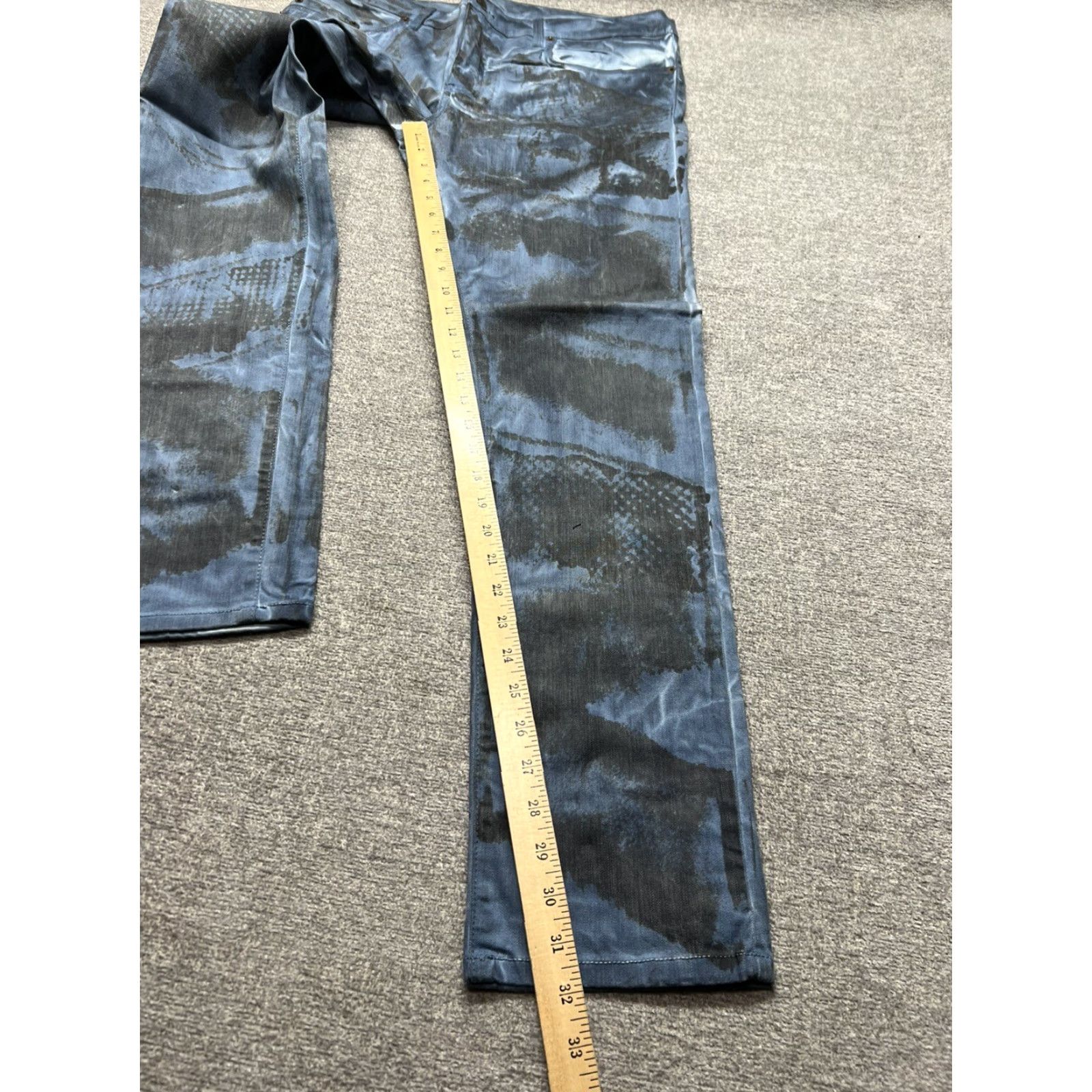 Vintage VTG 90s Solo Semore Black Blue Skinny Jeans Men’s 36x32 Denim Jeans Size US 36 / EU 52 - 3 Thumbnail