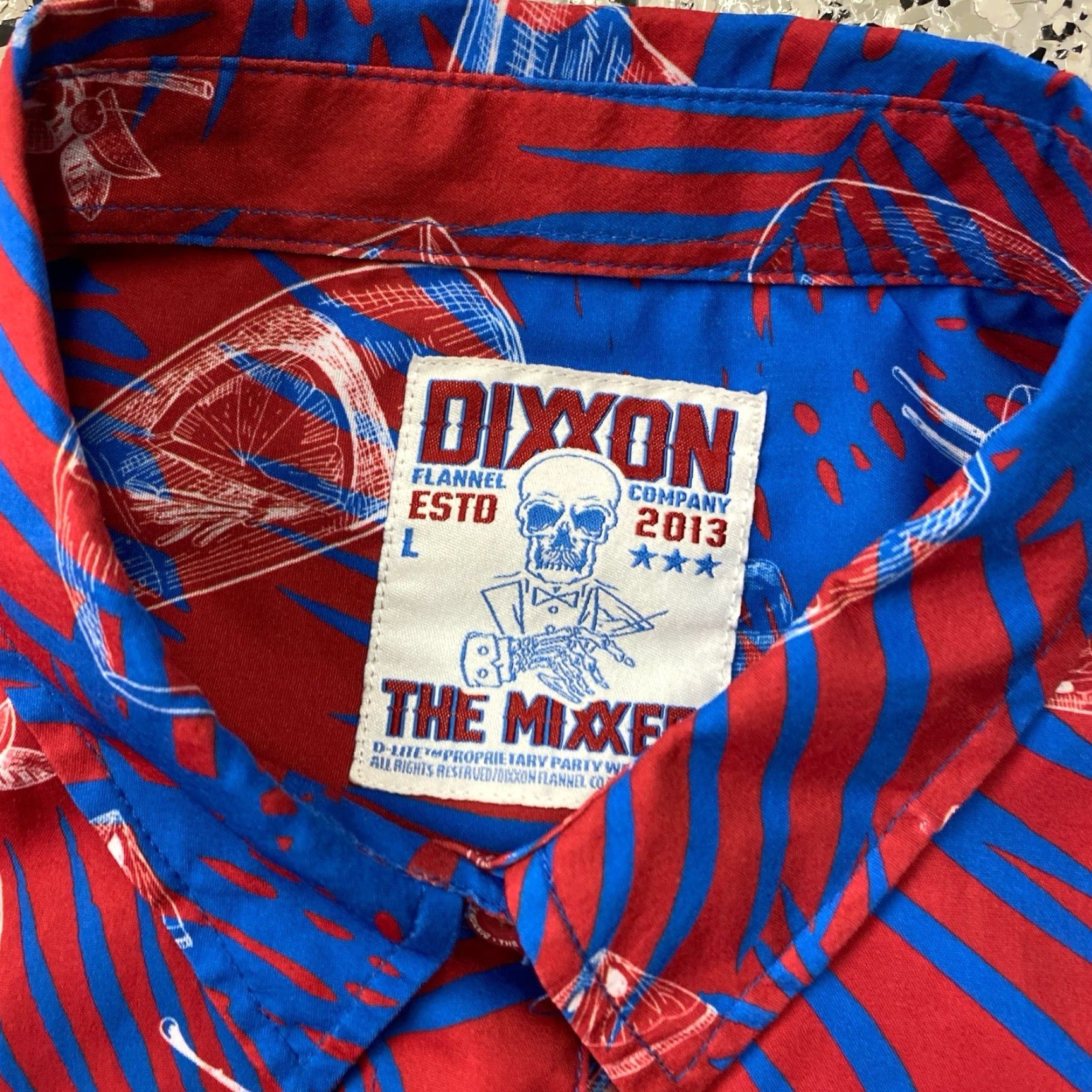 Vintage Dixxon Shirt Womens L Red Blue The Mixer Drinks Cocktail Party Plaid Button-Up Casual Long Sleeve Flannel Pocketed Regular Fall Winter Vintage No Size L / US 10 / IT 46 - 2 Thumbnail