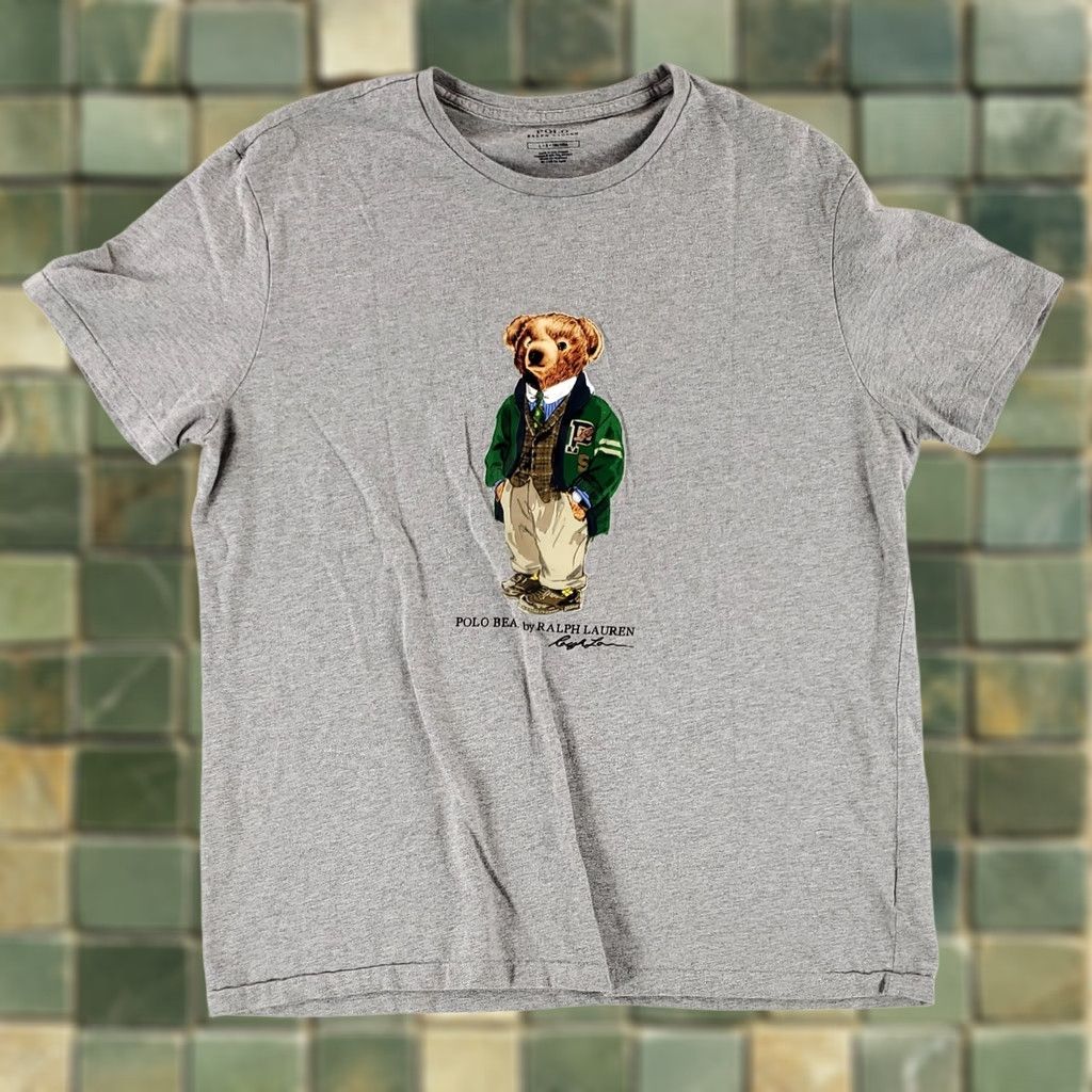 Polo Ralph Lauren Polo Ralph Lauren T Shirt Polo Bear Gray Mens L Size US L / EU 52-54 / 3 - 1 Thumbnail