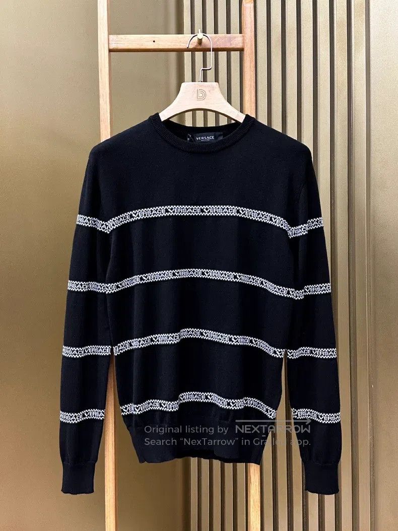 Versace Versace Black striped casual knitwear Size US XS / EU 42 / 0 - 1 Thumbnail