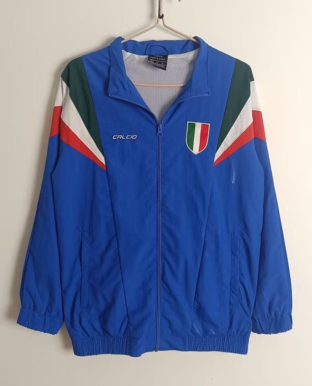 Other Vintage Italy blue Soccer windbreaker Size US L / EU 52-54 / 3 - 1 Thumbnail