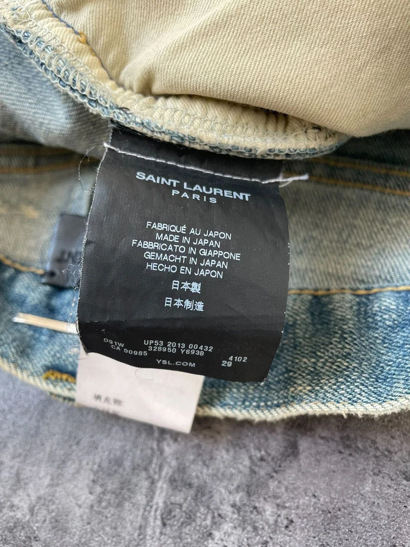 Saint Laurent Paris Saint Laurent Distressed Light Blue Jeans. Size US 29 - 7 Thumbnail