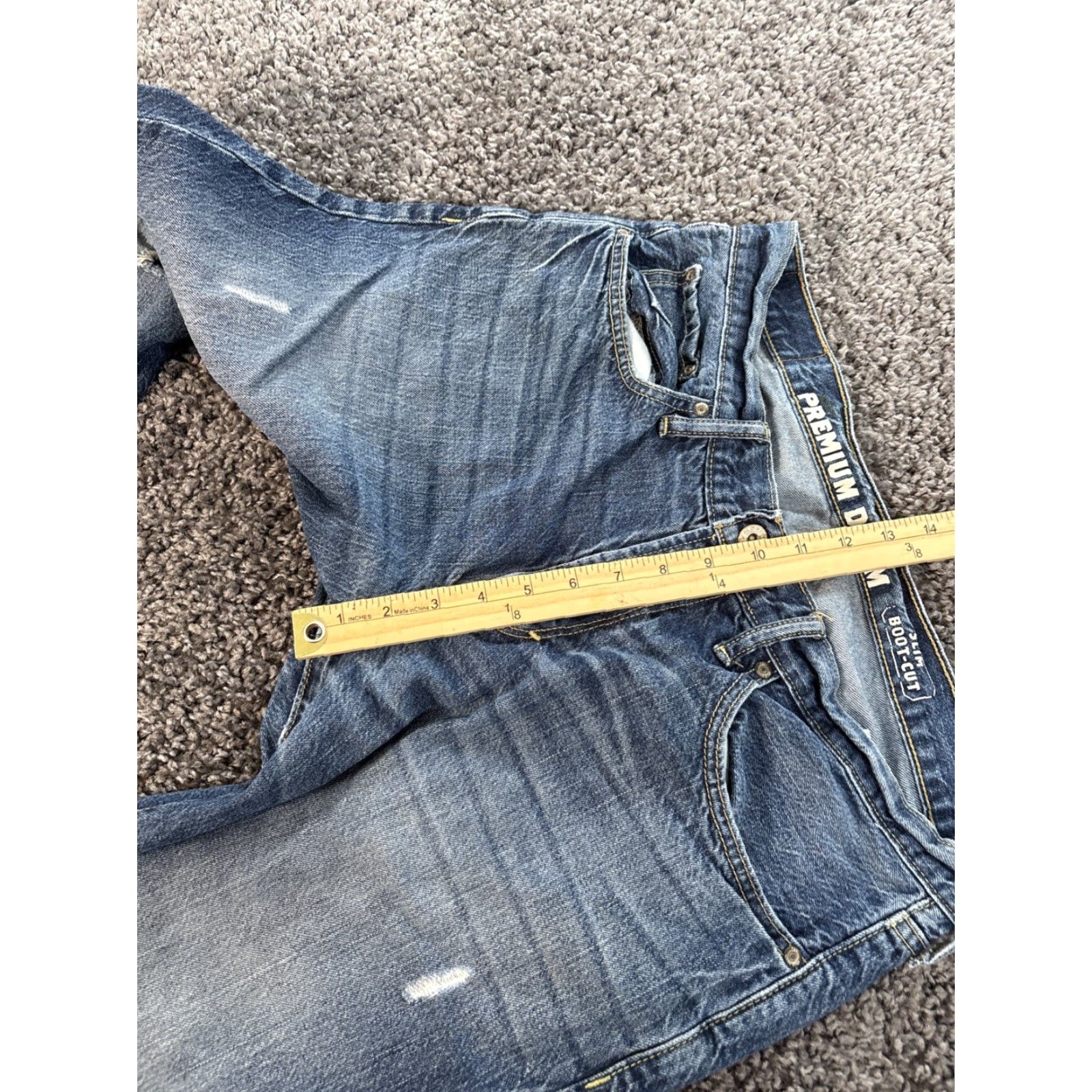 Old Navy Old Navy Jeans Mens 34x29 Distressed Bootcut Mid Wash Blue USA 90s Y2K Grunge Work Mens Jeans Size US 34 / EU 50 - 5 Thumbnail