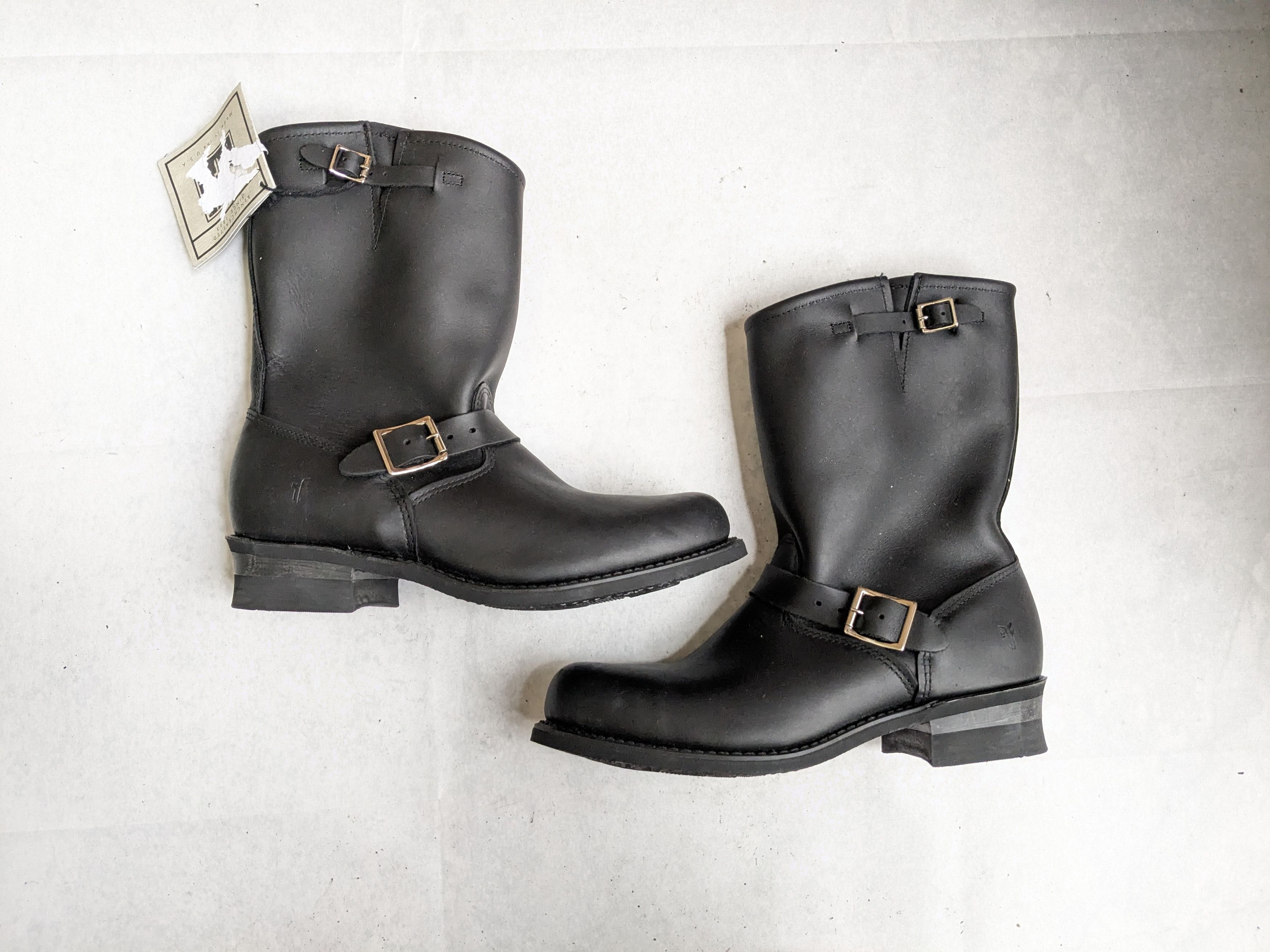 Frye Frye Engineer Boots Black Leather 10 M Leather Buckle Size US 10 / EU 43 - 1 Thumbnail