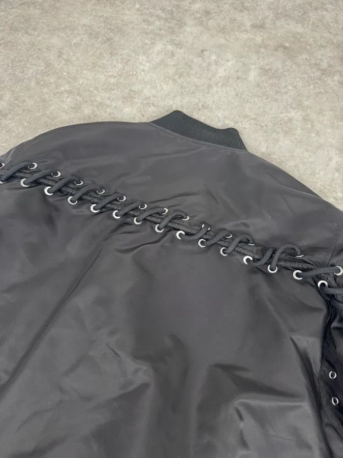 Diesel 2000s Diesel Back Laced Black Bomber Jacket Size US S / EU 44-46 / 1 - 6 Thumbnail