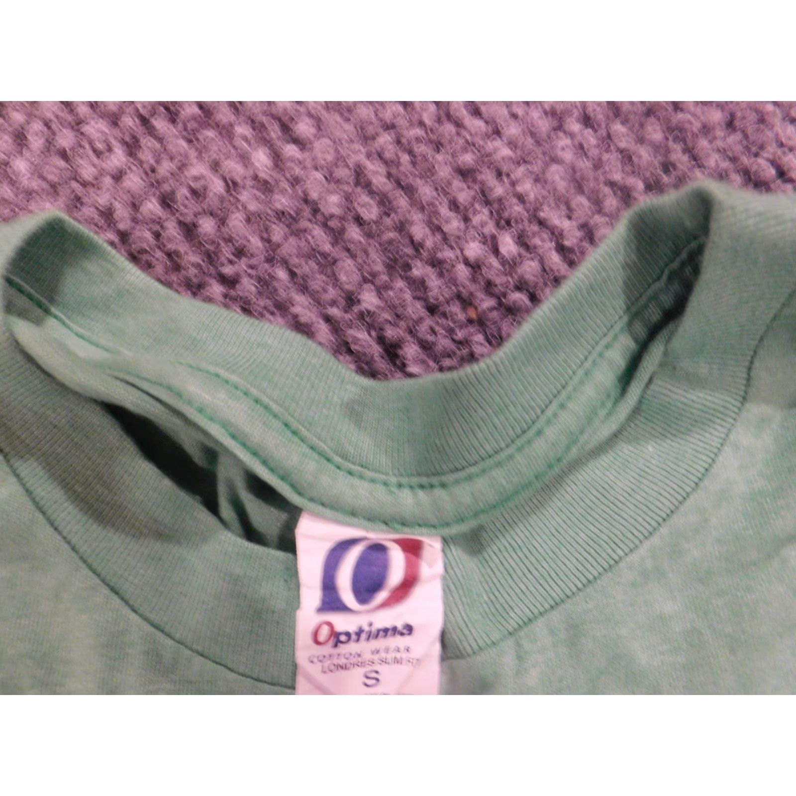Vintage Optima California Shirt Mens S Green T-Shirt Crew Neck Short Sleeve Logo Breathable Cotton Vintage No Size US S / EU 44-46 / 1 - 5 Thumbnail