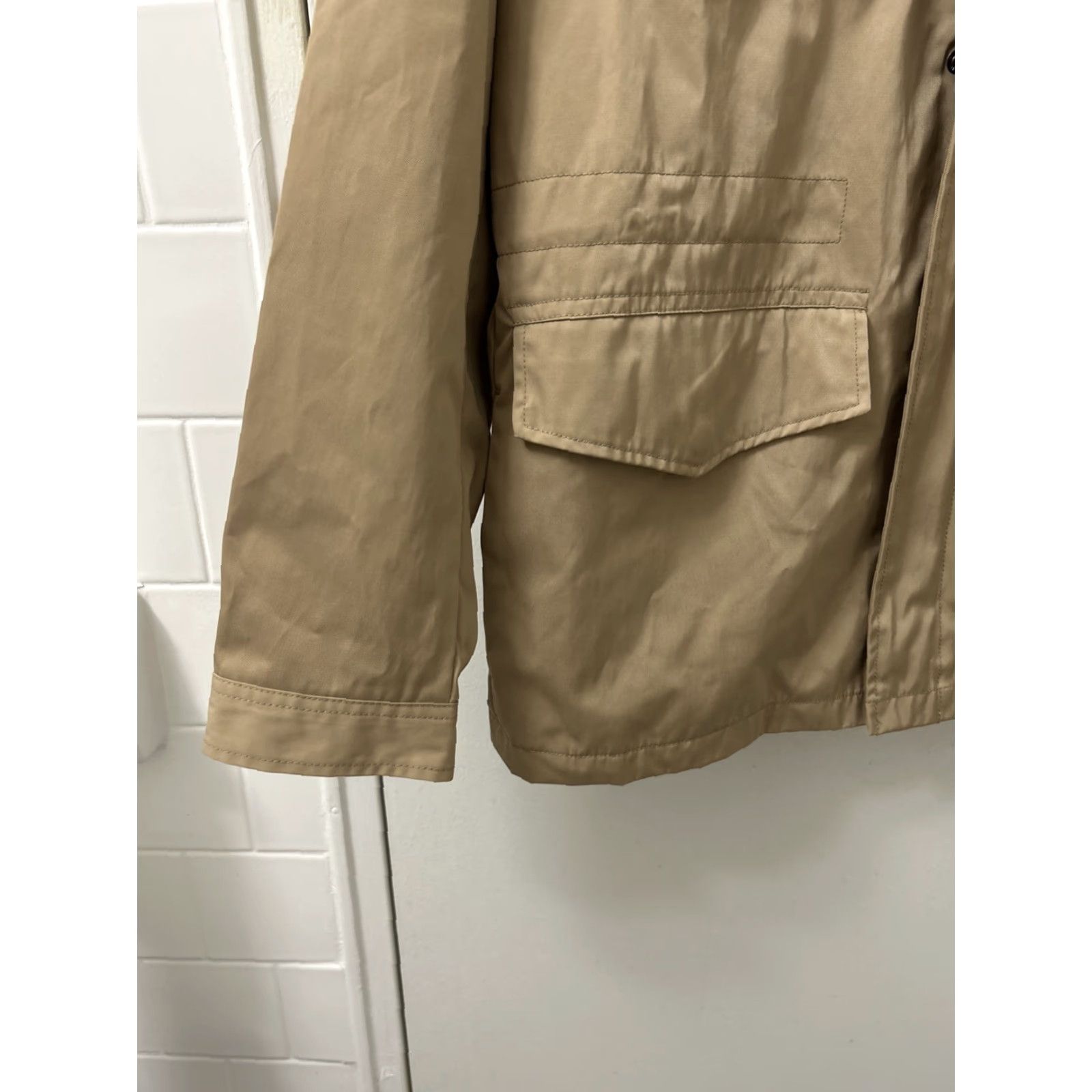 Express Express Jacket Mens L Brown Water Resistant Hooded Full Zip Coat L/S Military Jacket Regular Fit Casual Workwear Outdoors Mens L Brown Female? Mens Size US L / EU 52-54 / 3 - 6 Thumbnail