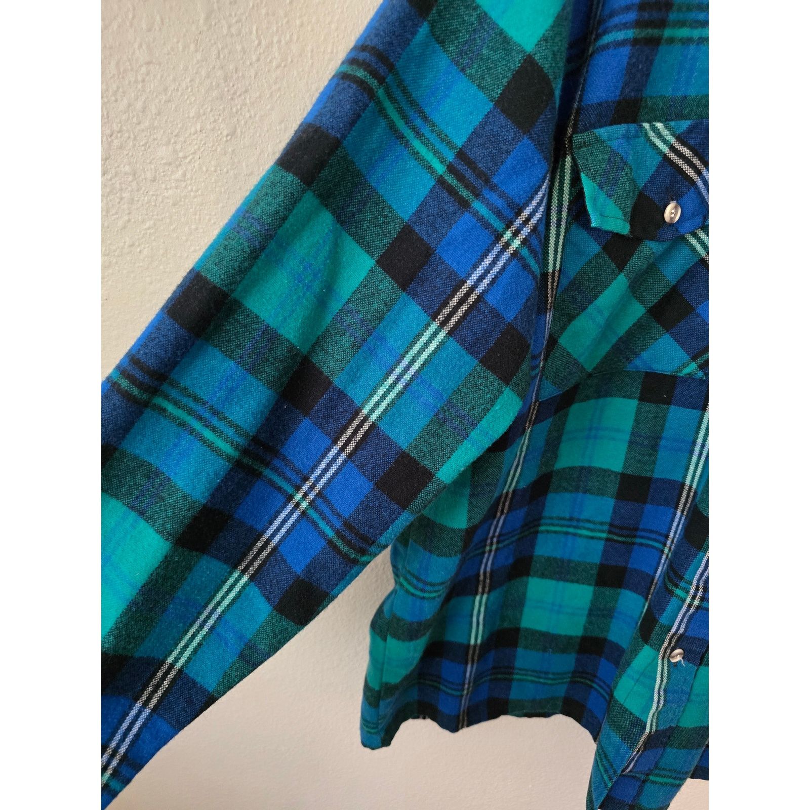 Vintage Vintage Alpine Trail Flannel Shirt Blue Plaid XL Button Up Size US XL / EU 56 / 4 - 4 Thumbnail