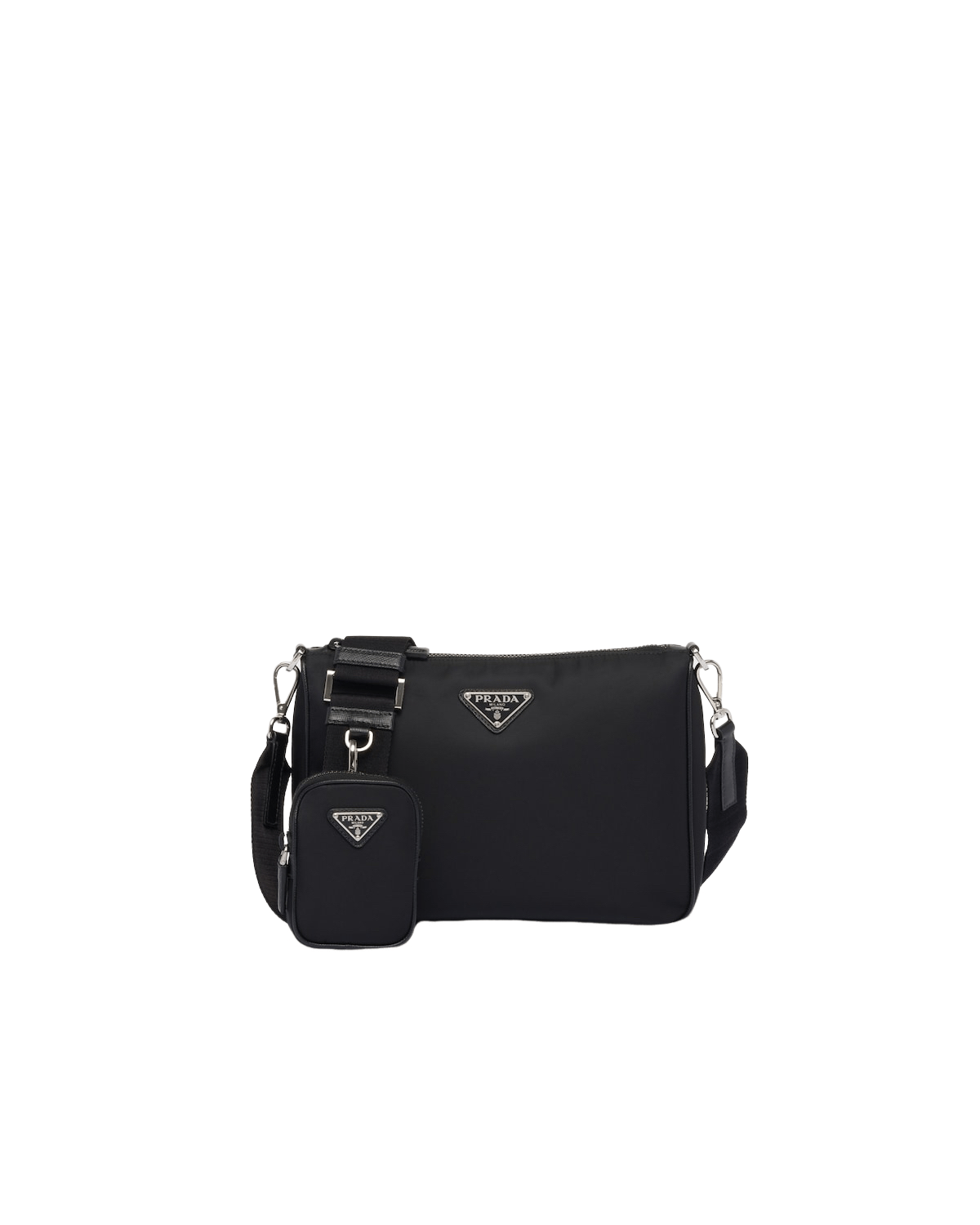Prada PRADA $1990 Re-Nylon Saffiano Black Shoulder Bag New Size ONE SIZE - 1 Thumbnail