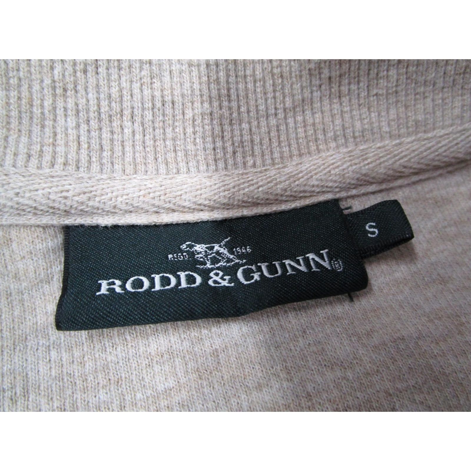Rodd & Gunn RODD & GUNN Sweater Mens Small Beige Half Zip Mock Neck Pullover Cotton Embroidered Logo Preppy Size US S / EU 44-46 / 1 - 3 Thumbnail