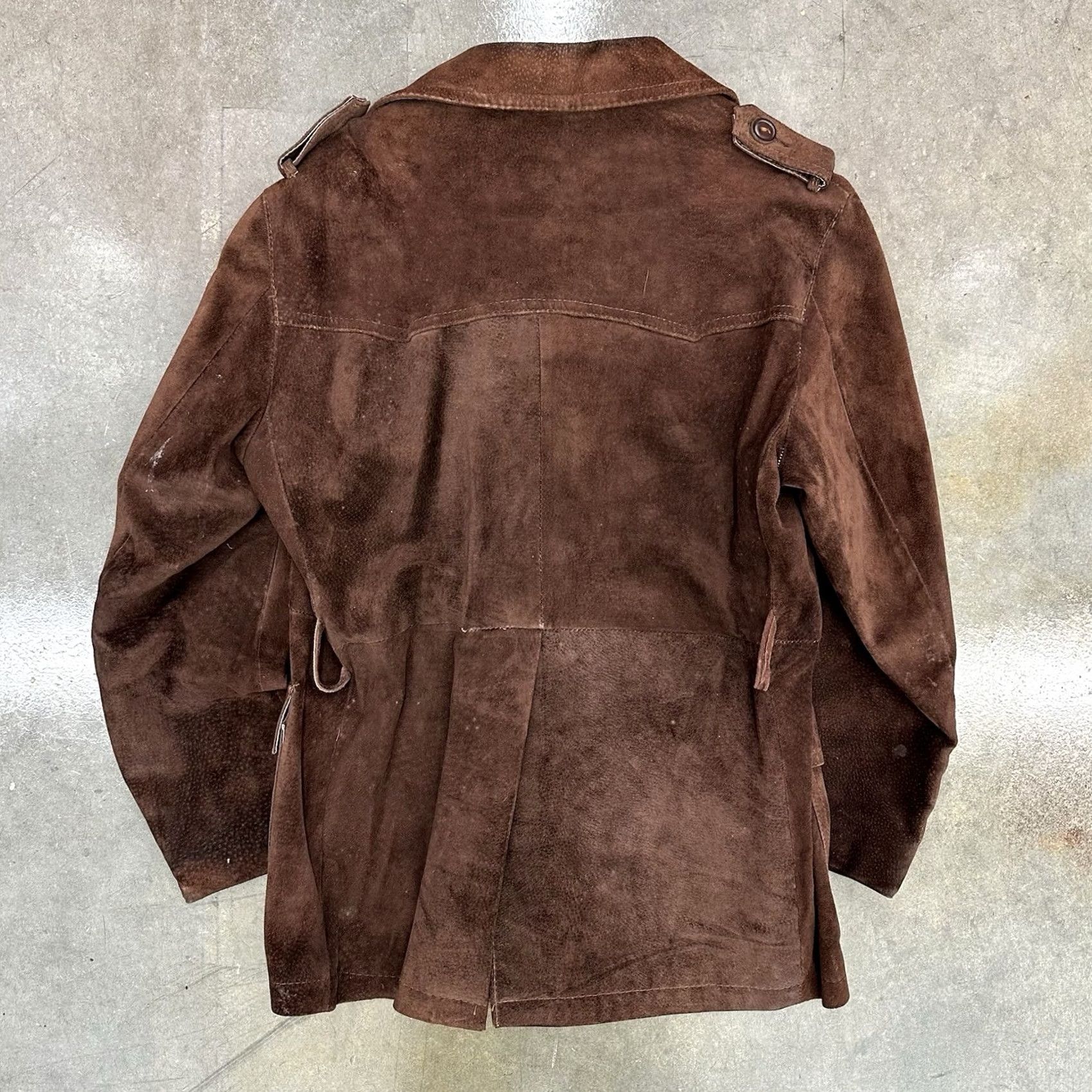 Vintage VINTAGE Towncraft Jacket Mens Sz 42 Large Dark Brown Leather Suede Long VTG JCPenney Jacket Men Conference Overcoat Size US XS / EU 42 / 0 - 5 Thumbnail