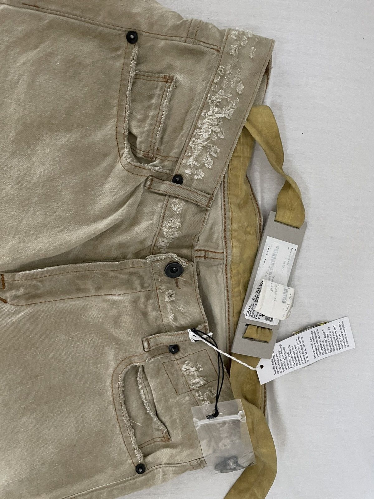 Rick Owens Rick Owens DRKSHDW SS09 Detroit Dirty White Denim Size US 27 - 3 Thumbnail