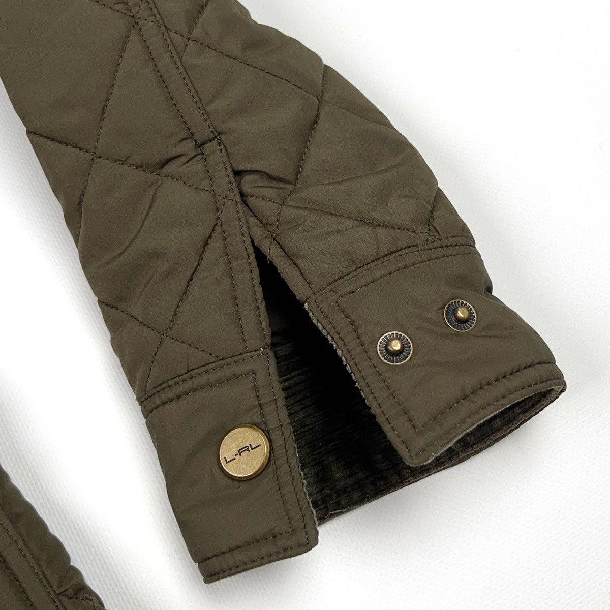 Lauren Ralph Lauren Ralph Lauren Quilted Khaki Olive Jacket Green Corduroy Neck Size XS / US 0-2 / IT 36-38 - 14 Thumbnail