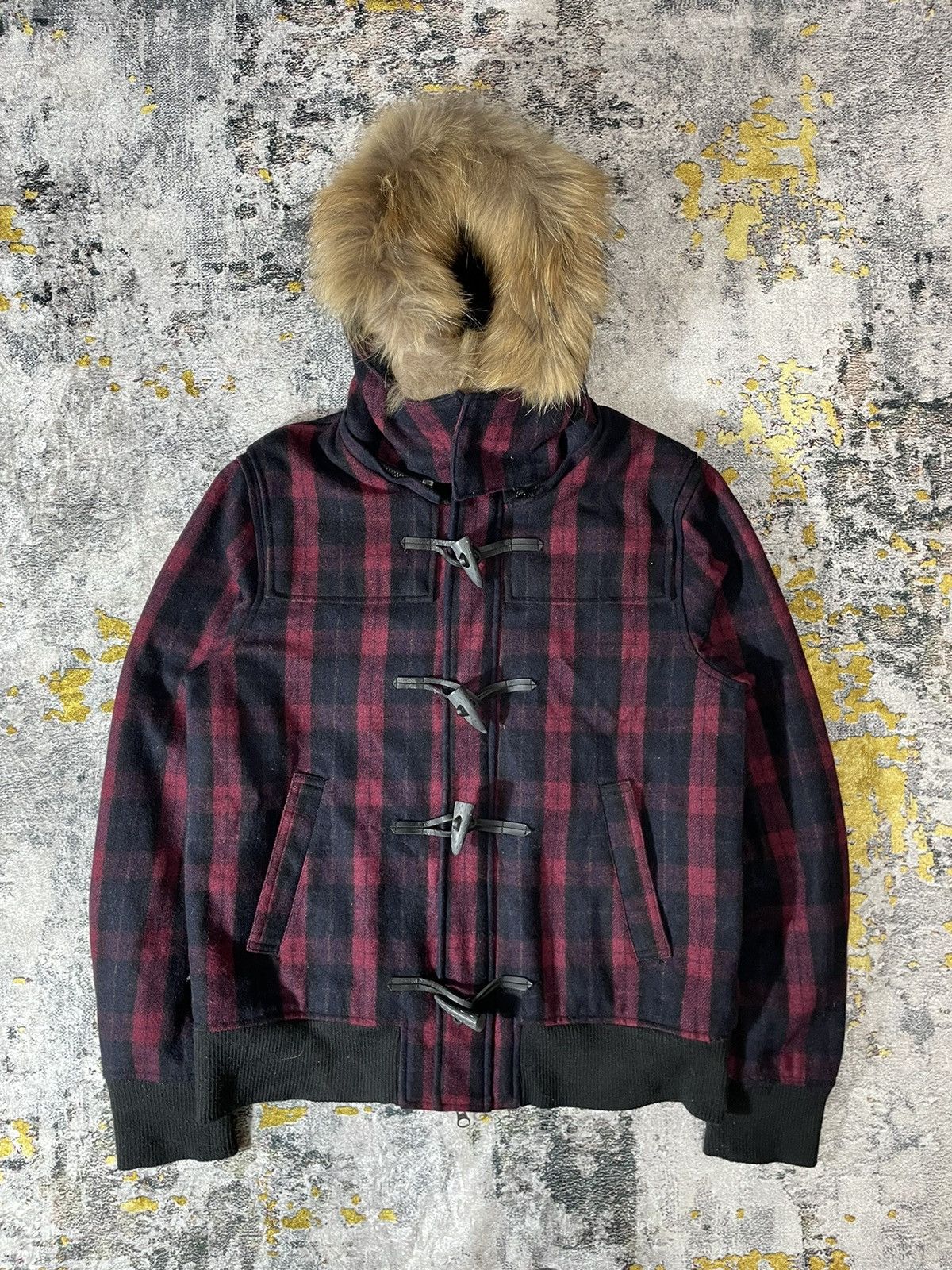 Le Grande Bleu (L.G.B.) Rageblue Plaid Fur Hoodie bondage lgb style Size US L / EU 52-54 / 3 - 5 Thumbnail