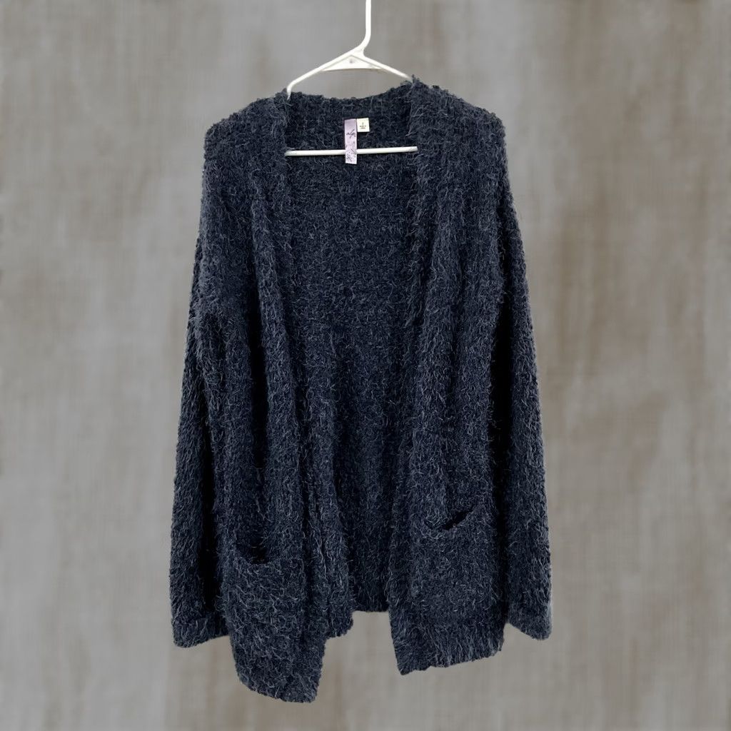 Vintage Alya Cardigan Womens S Blue Women Knit Open Front Dark Size S / US 4 / IT 40 - 1 Thumbnail