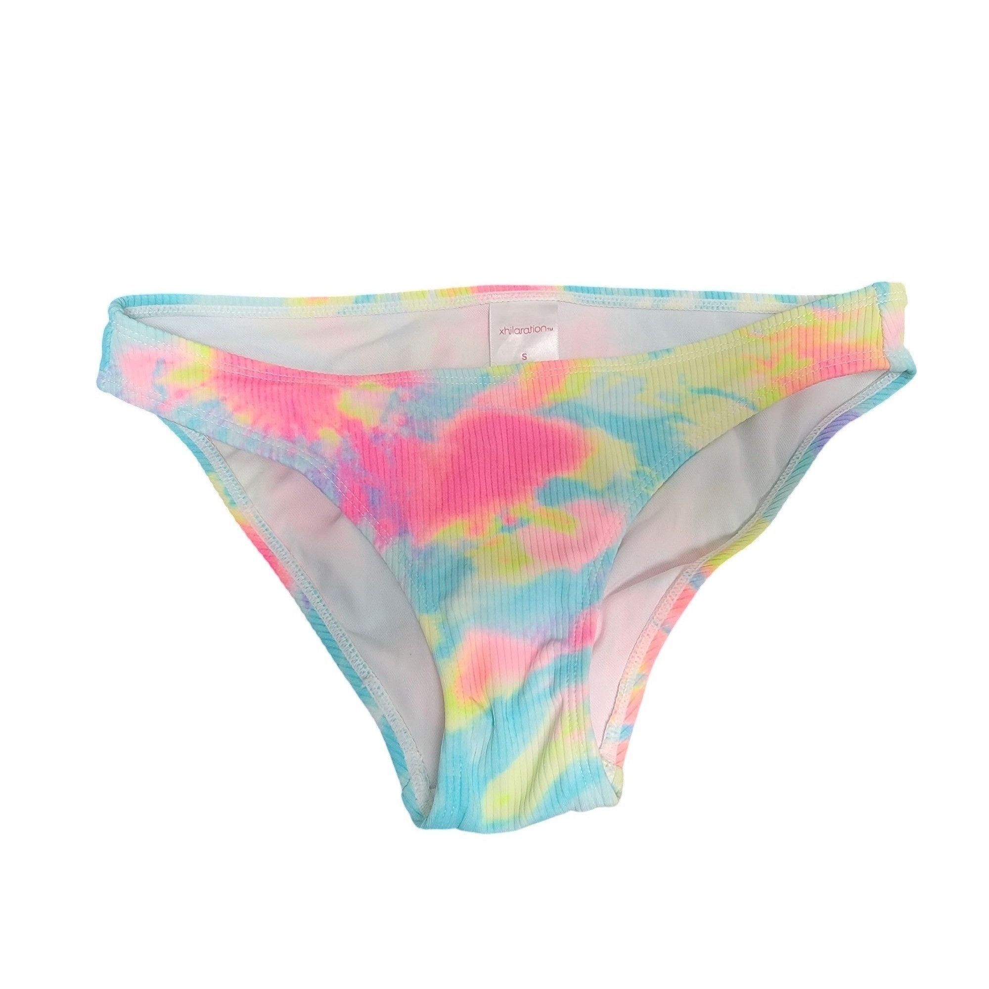 Other Tie-Dye Ribbed Bikini Bottoms Womens Size S Vibrant Pastel C Size ONE SIZE - 2 Thumbnail