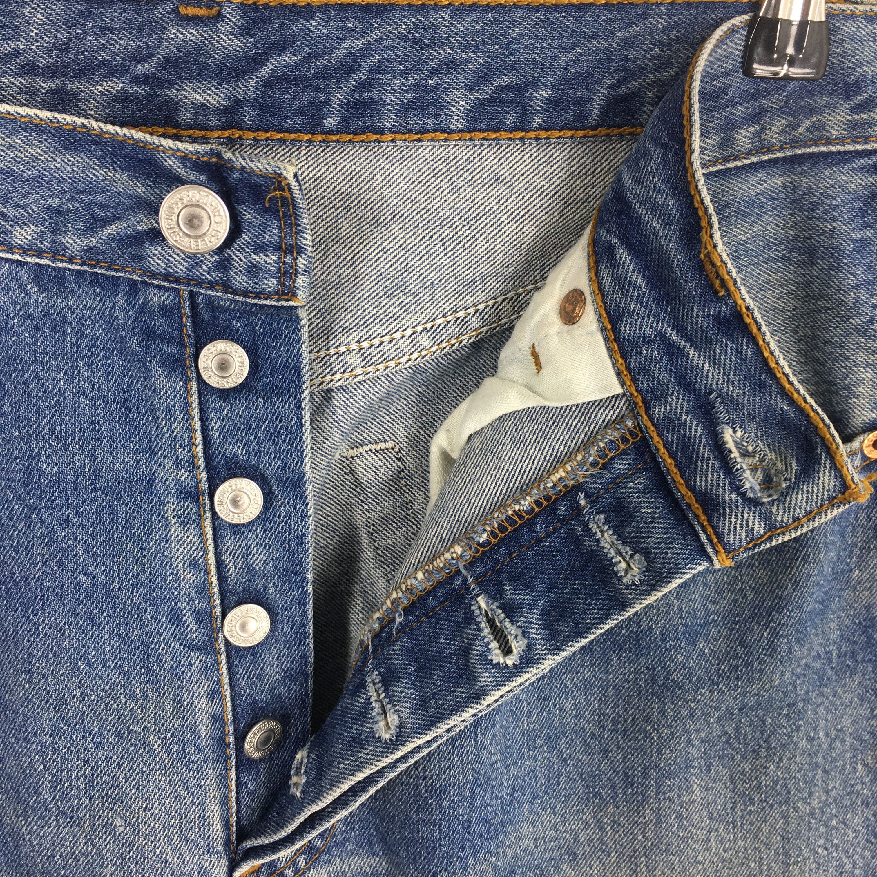 Levi's Size 30x29 Vintage 90s Levi's 501 Faded Blue Jeans Size US 30 / EU 46 - 6 Thumbnail