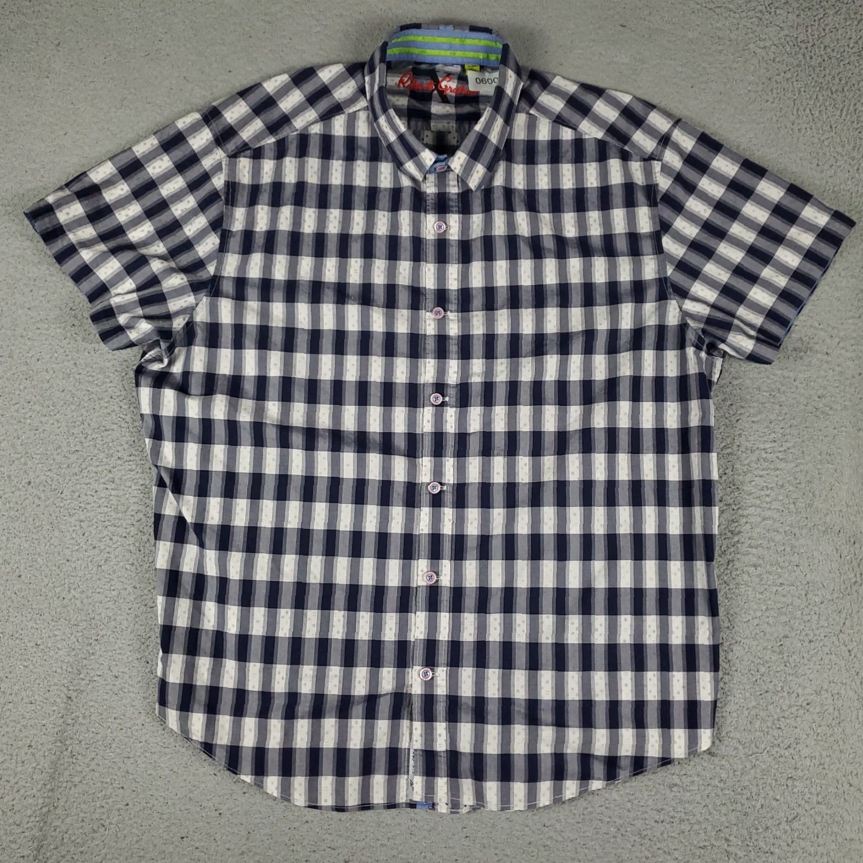 Robert Graham VINTAGE Robert Graham Shirt Mens 2XL Short Sleeve Cotton Plaid Casual Summer Women's Size US XXL / EU 58 / 5 - 2 Thumbnail