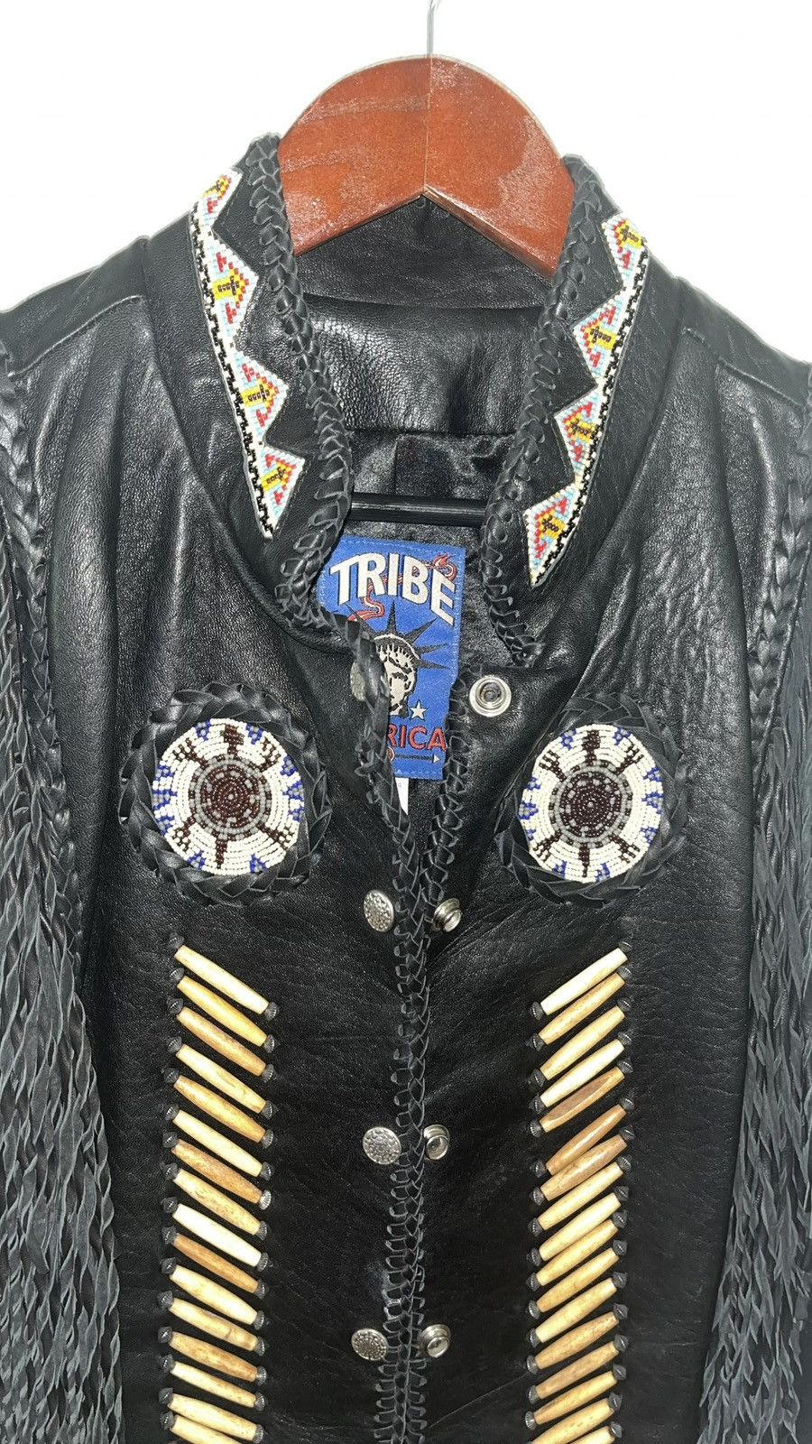 Tribal Streetwear Genuine Leather Motorcycle Women’s Vest Size XL / US 12-14 / IT 48-50 - 3 Thumbnail