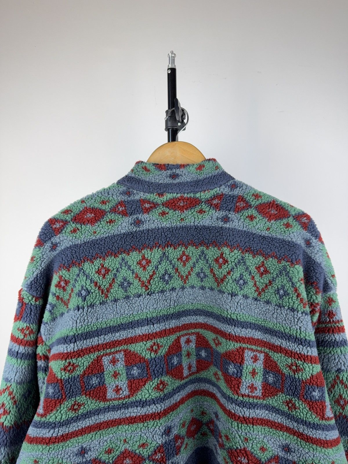 Vintage Vintage 90s Retro Y2K Aztec Pattern Sherpa Fleece Jacket Size US S / EU 44-46 / 1 - 9 Thumbnail