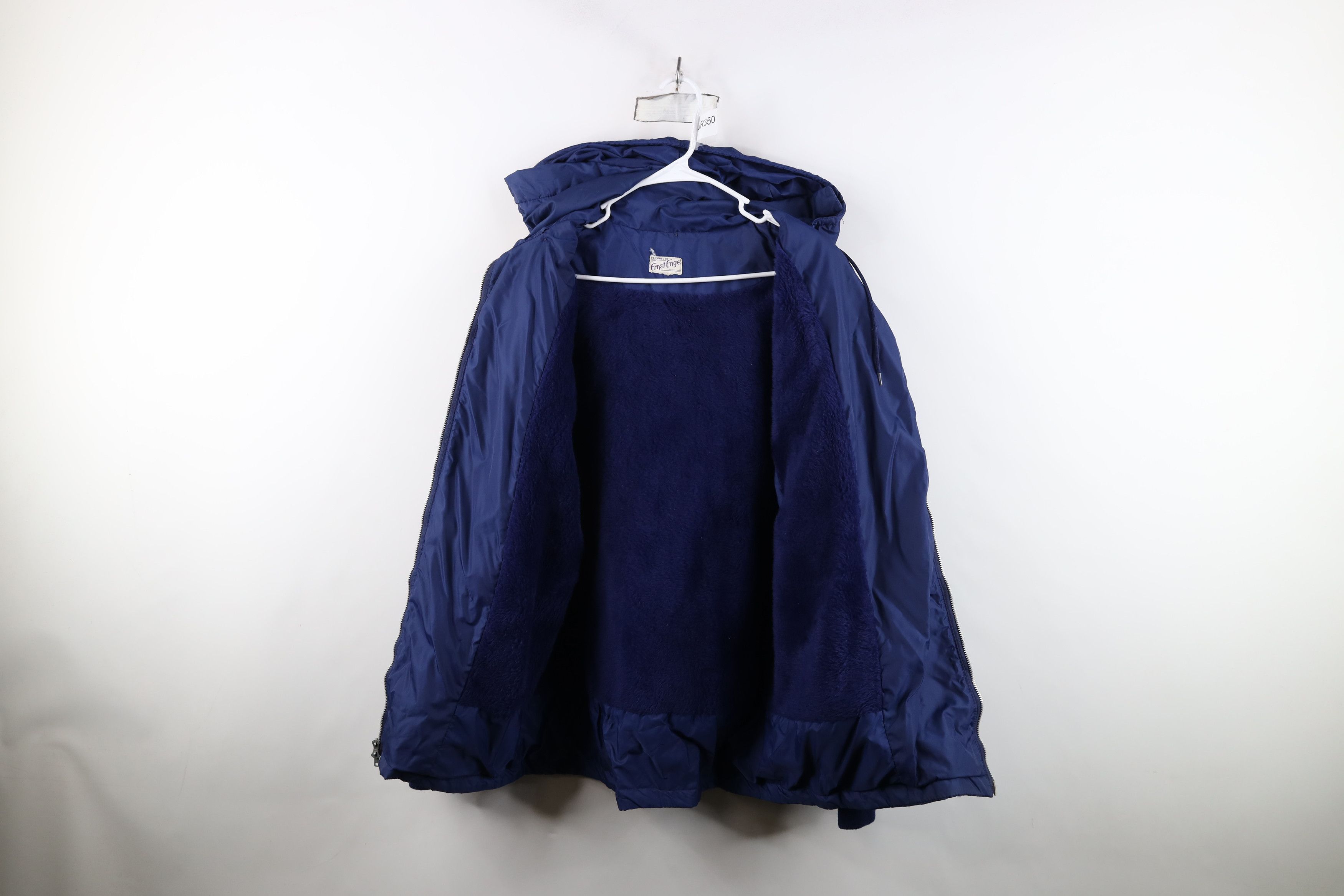 Vintage Vintage 40s 50s Streetwear Hooded Puffer Jacket Blue USA Size US XL / EU 56 / 4 - 10 Thumbnail