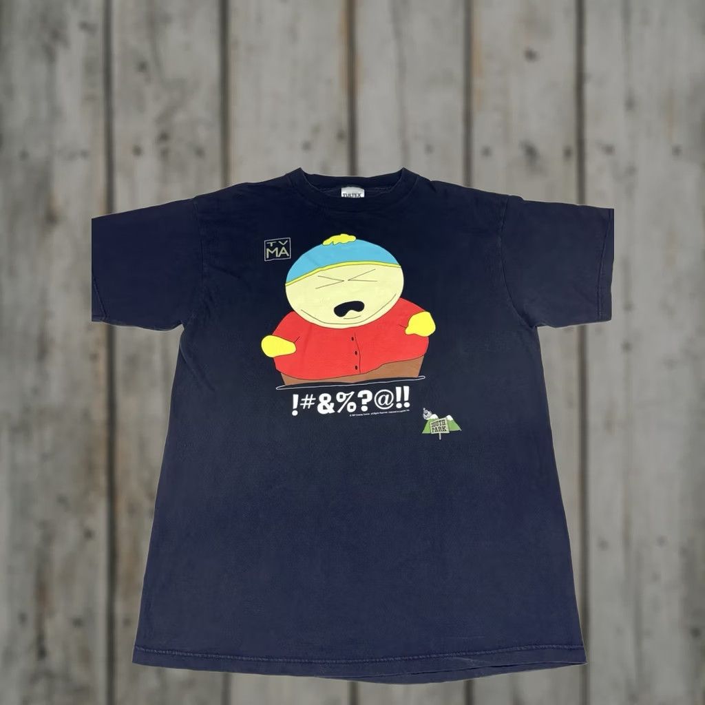 Tultex VINTAGE South Park 1997 Comedy Central Black T Shirt Cartman Mens XL Tultex Shirt Size US XL / EU 56 / 4 - 1 Thumbnail