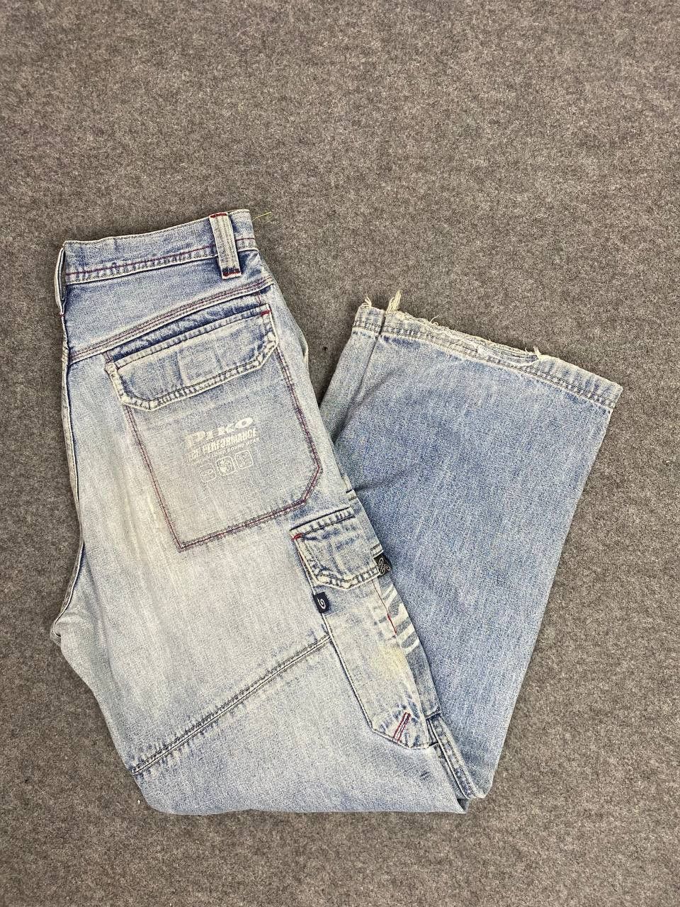 vintage piko cargo baggy denim distressed