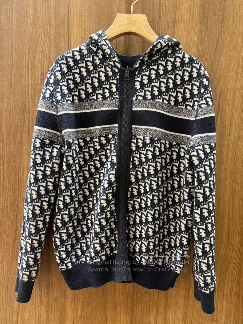 Dior Dior Blue old flower double-sided hooded zipper jacket Size US S / EU 44-46 / 1 - 1 Thumbnail