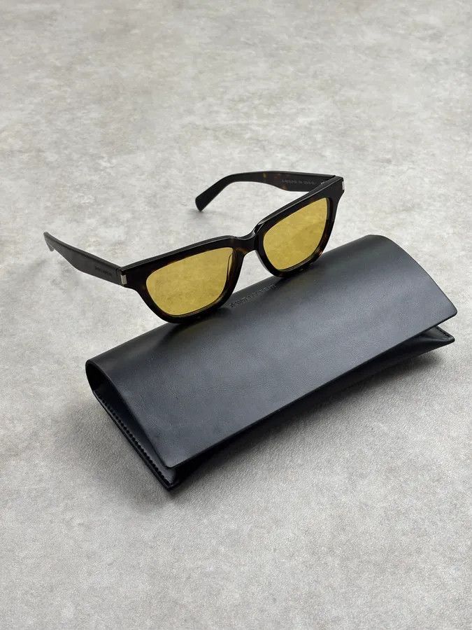 Saint Laurent Black Acetate Sunglasses, Men's