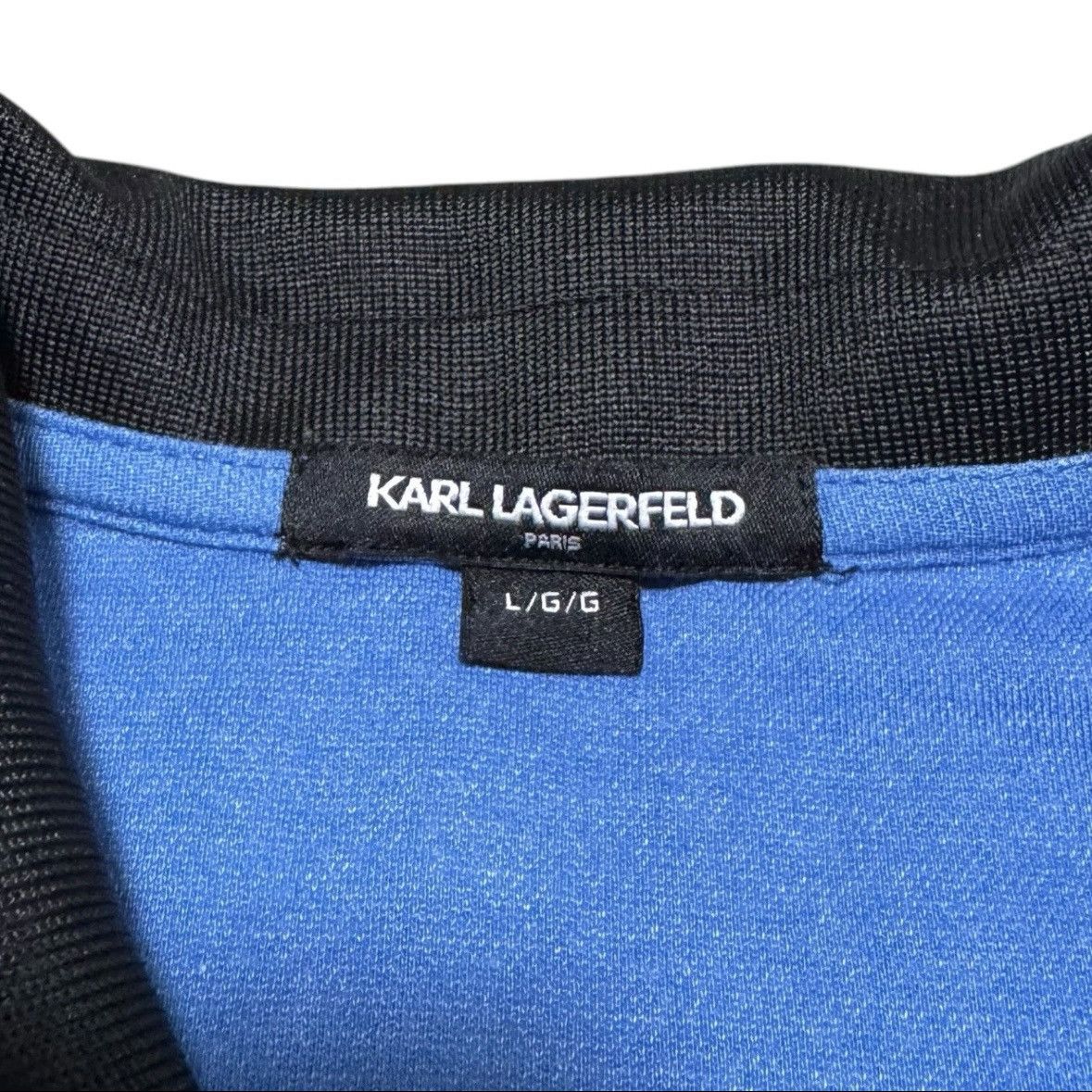 Karl Lagerfeld Karl Lagerfeld Paris Half Zip Polo Shirt Mens Large Blue Size US L / EU 52-54 / 3 - 5 Thumbnail