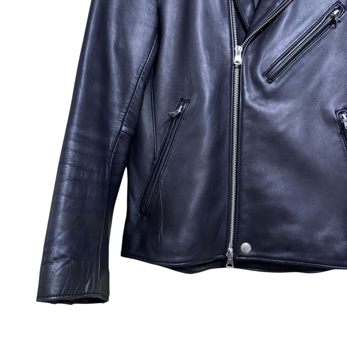 STUDIOUS Studious Japan Sheepskin Leather Biker Jacket Size US XS / EU 42 / 0 - 5 Thumbnail