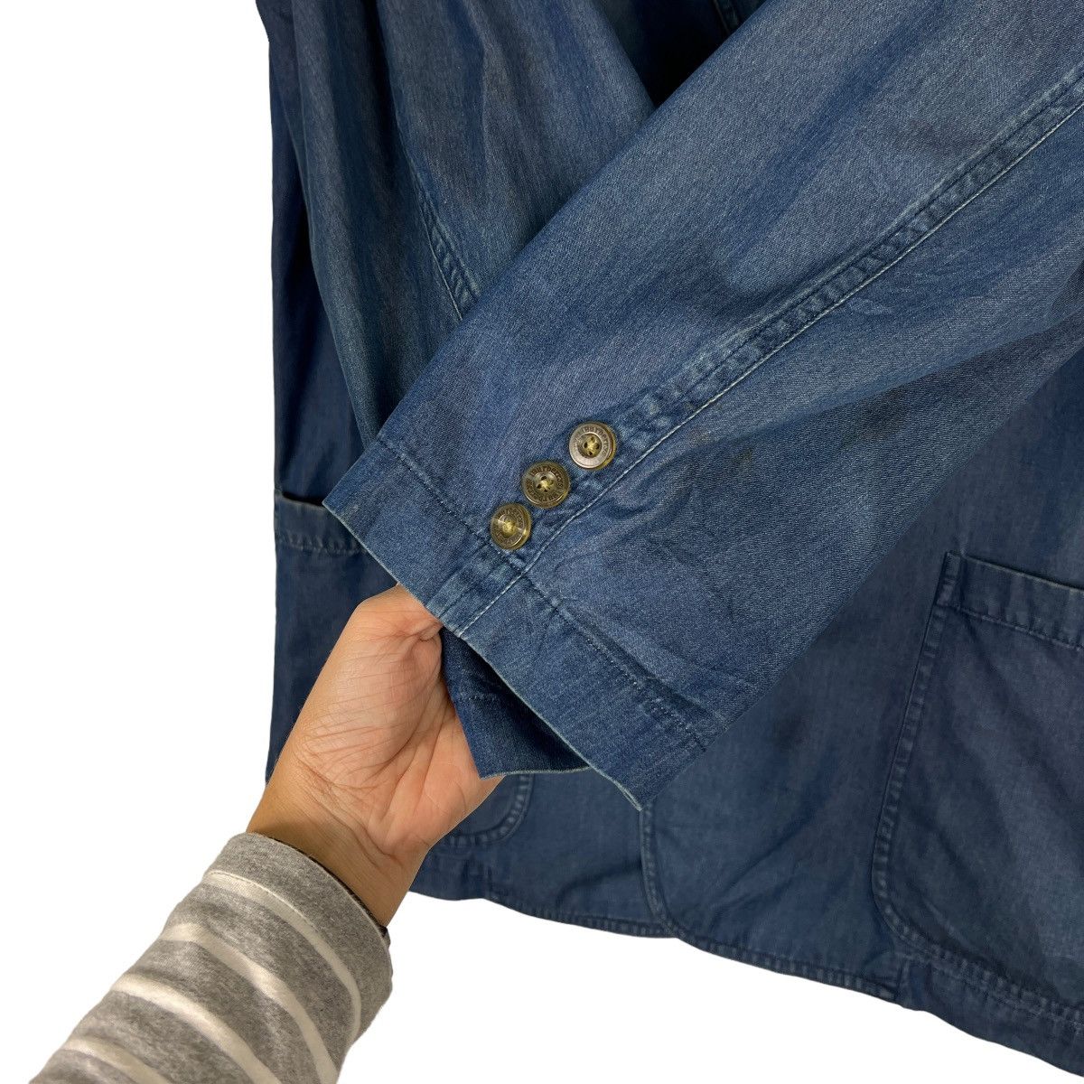 Burberry 🔥 BURBERRY DENIM BLAZER JACKET Size US M / EU 48-50 / 2 - 13 Thumbnail