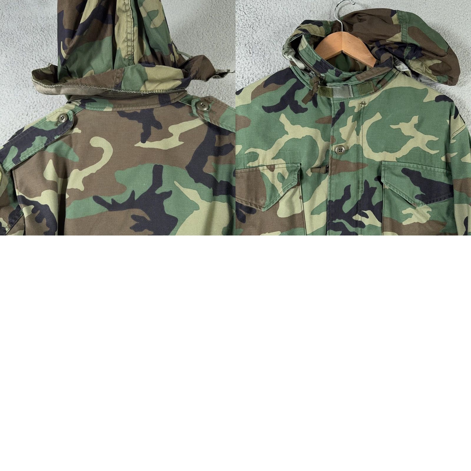 Vintage VINTAGE US Army M-65 Field Jacket Mens Medium Regular Woodland Camouflage Hooded M65 Size US M / EU 48-50 / 2 - 11 Thumbnail