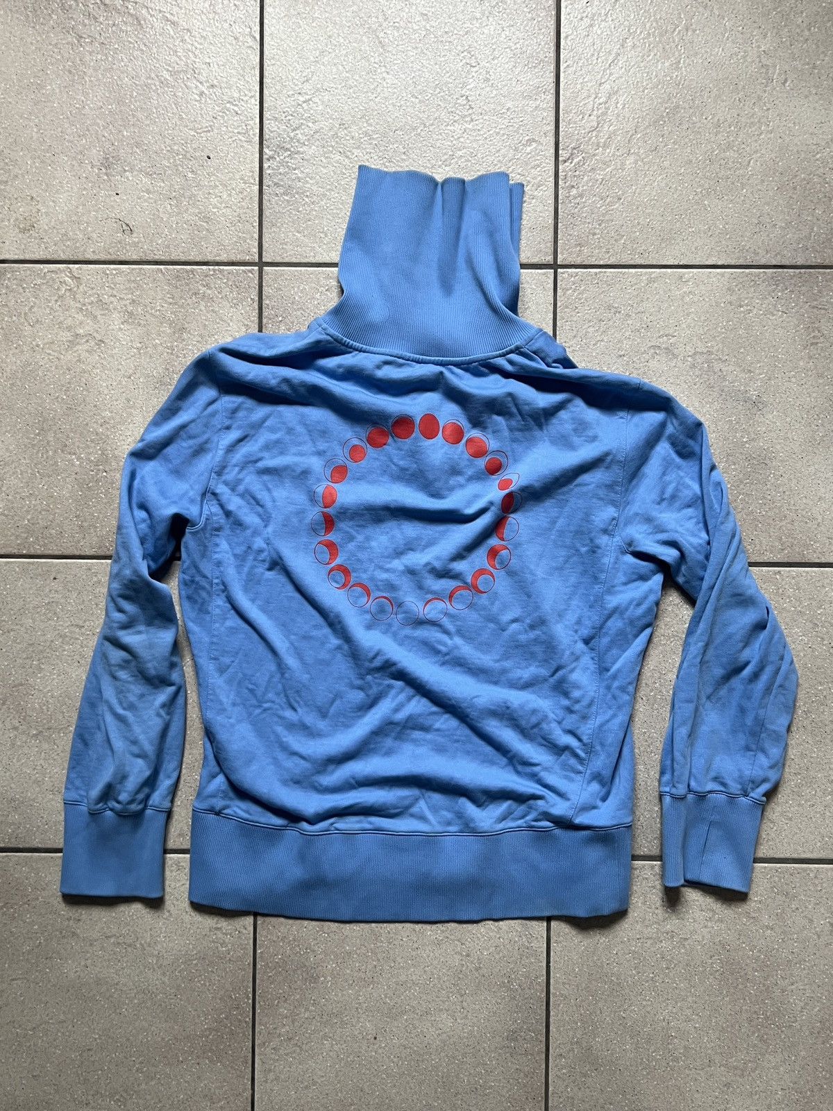 Marine Serre Marine Serre Quarter-Zip Turtleneck Sweater - Blue (Size L) Size US L / EU 52-54 / 3 - 2 Thumbnail