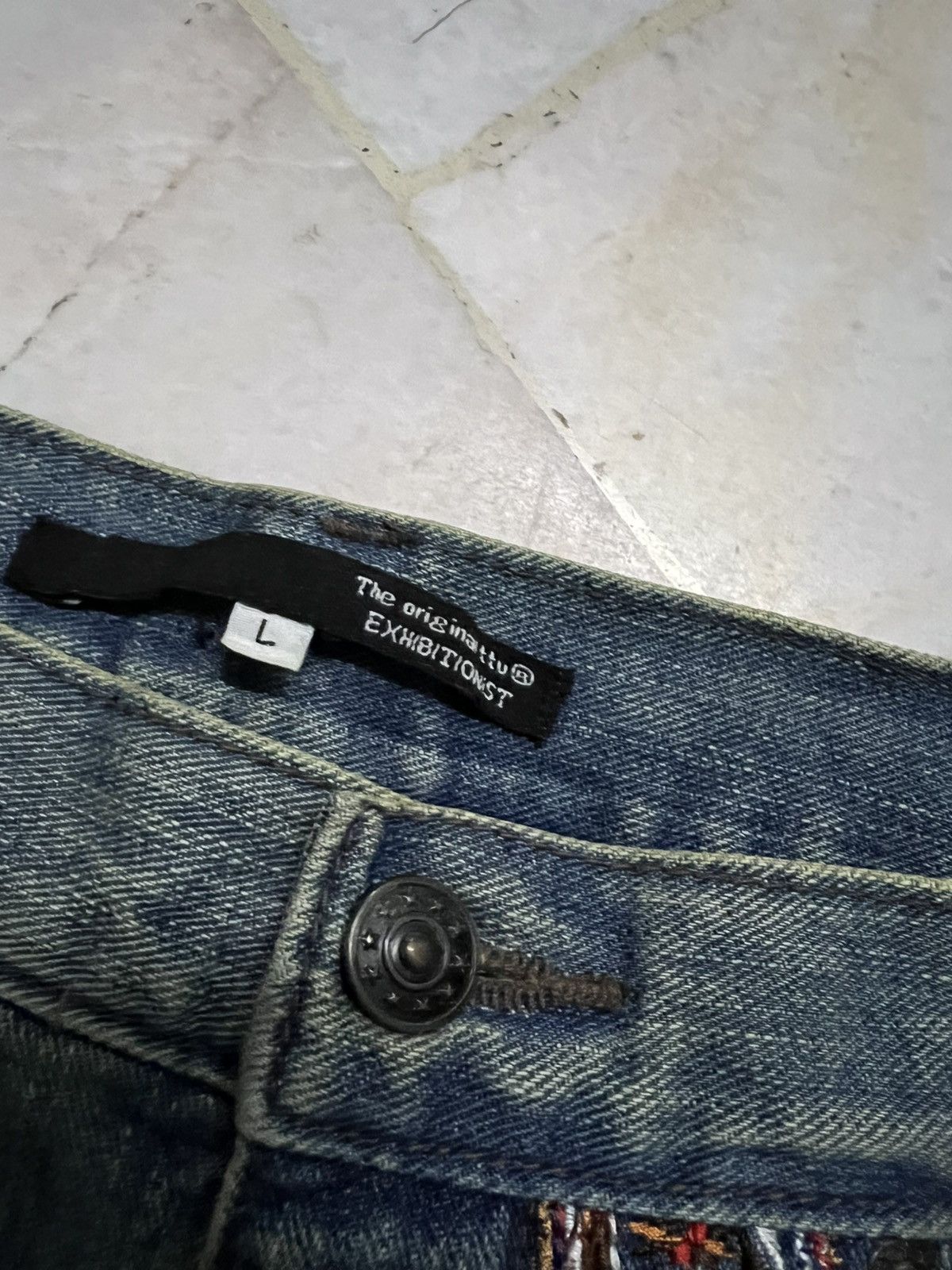 Japanese Brand × Jean × Vintage Japanese brand exhibitionist Distress Dirty Jean Size US 32 / EU 48 - 11 Thumbnail