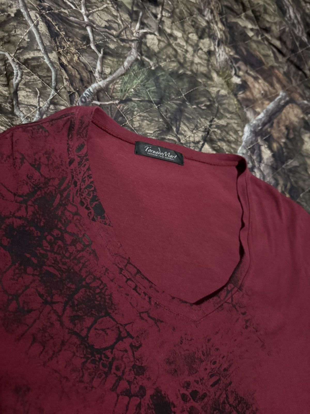 Tornado Mart Tornado Mart snakeskin Red V neck Size US S / EU 44-46 / 1 - 2 Thumbnail