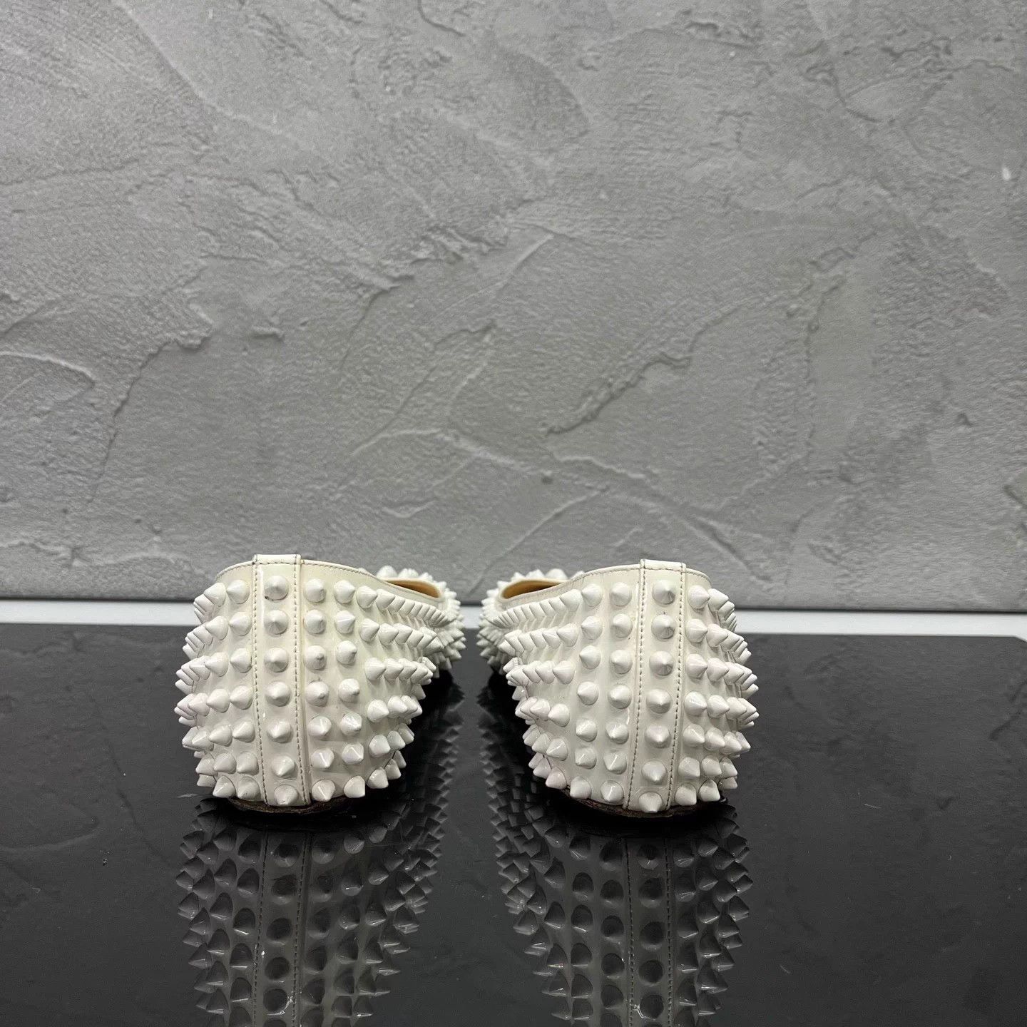 Christian Louboutin CL studded pointed toe flat 36.5 95 new Size US 5 / IT 35 - 5 Thumbnail