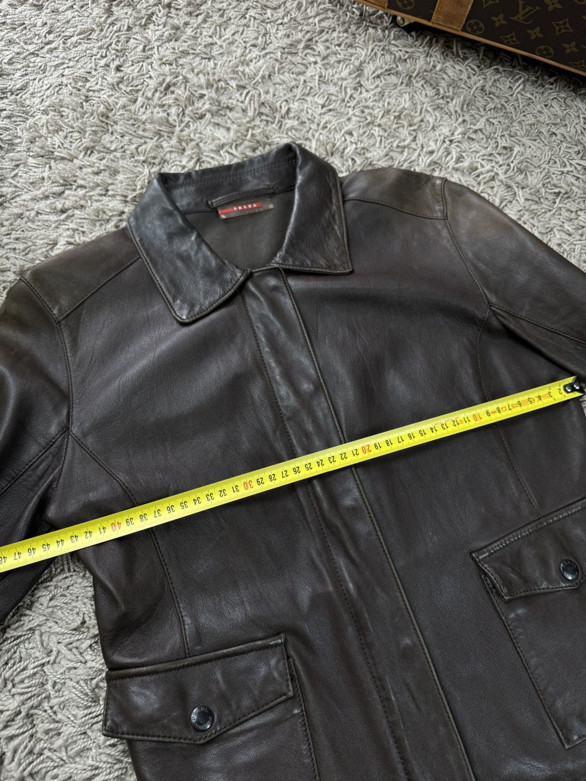 Prada Archive leather jacket Prada original luxury streetwear item Size S / US 4 / IT 40 - 8 Thumbnail