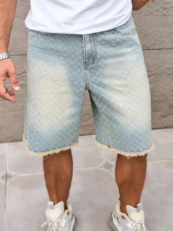 Jean Kihara x Kawa Jorts Vintage Washed Distressed Denim Size US 32 / EU 48 - 5 Thumbnail