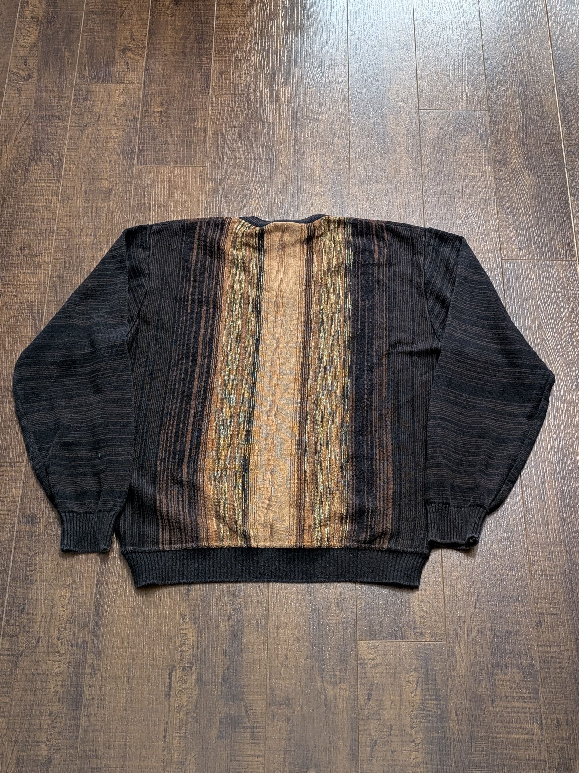 Other 90's Tosani Black and Brown Striped Knit Sweater Size - M Size US M / EU 48-50 / 2 - 3 Thumbnail