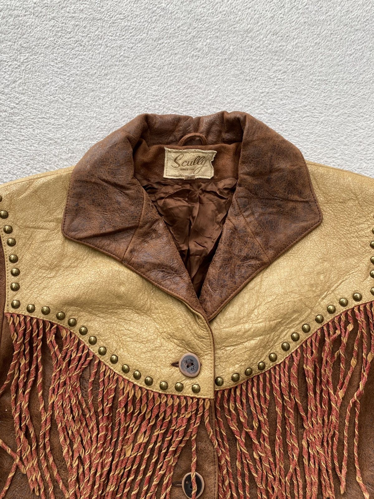 Scully 1980s- Scully- Fringed Cropped Leather Jacket Size US M / EU 48-50 / 2 - 15 Thumbnail