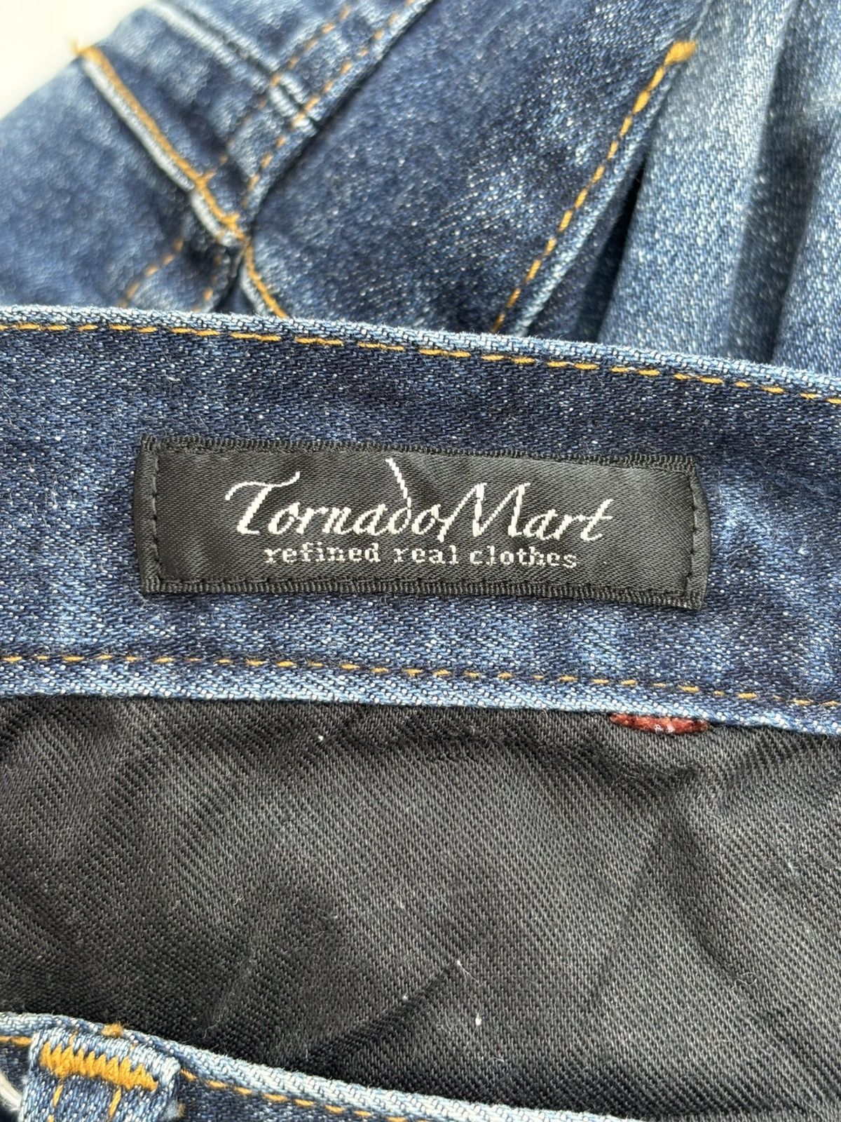 Tornado Mart TORNADO MART Whiskered Clawmark Skinny Denim Jeans Size US 33 - 8 Thumbnail