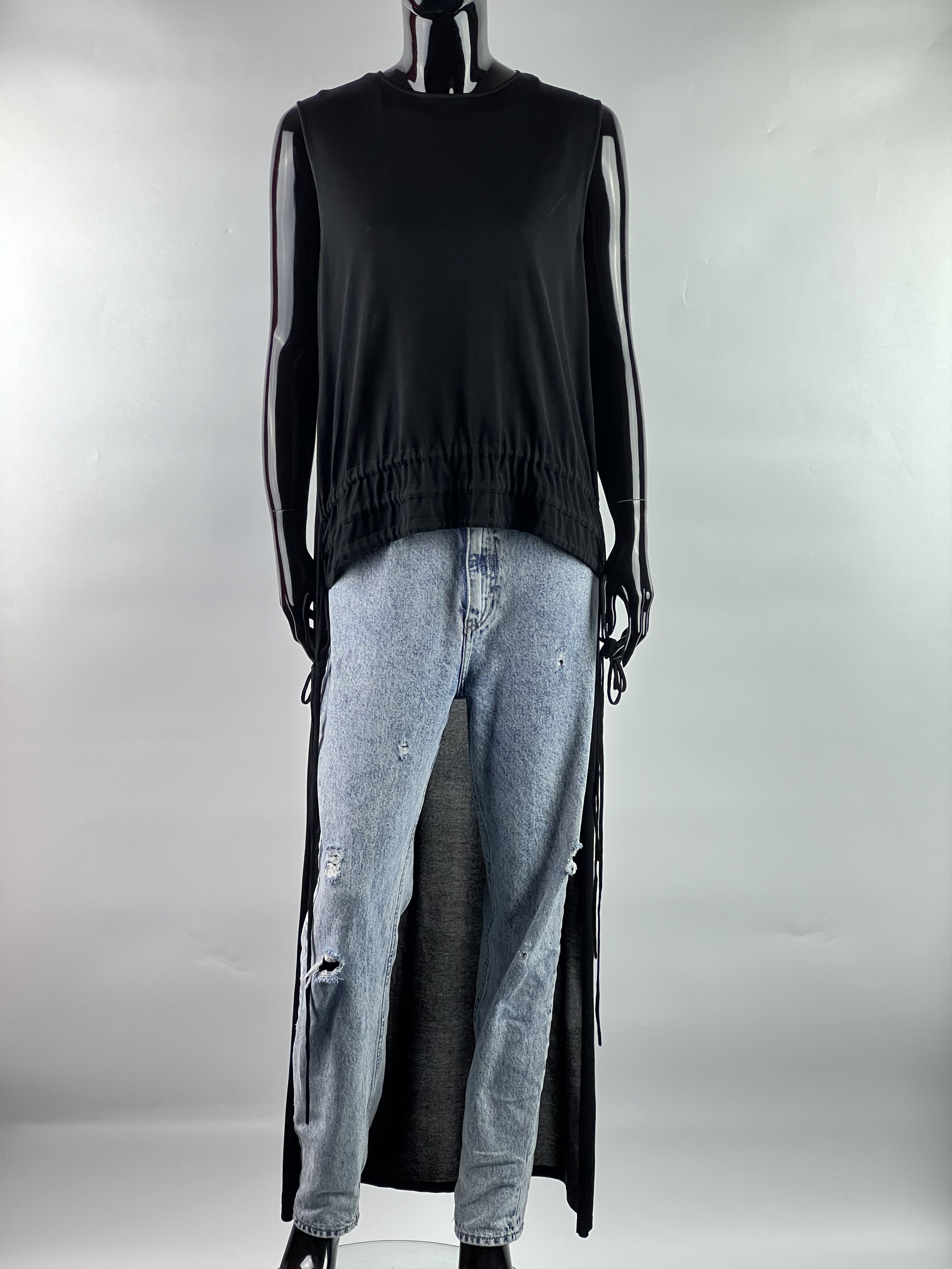 Cos COS Tunic Long Back Oversized Black Bondage Size XS Size XS / US 0-2 / IT 36-38 - 2 Thumbnail