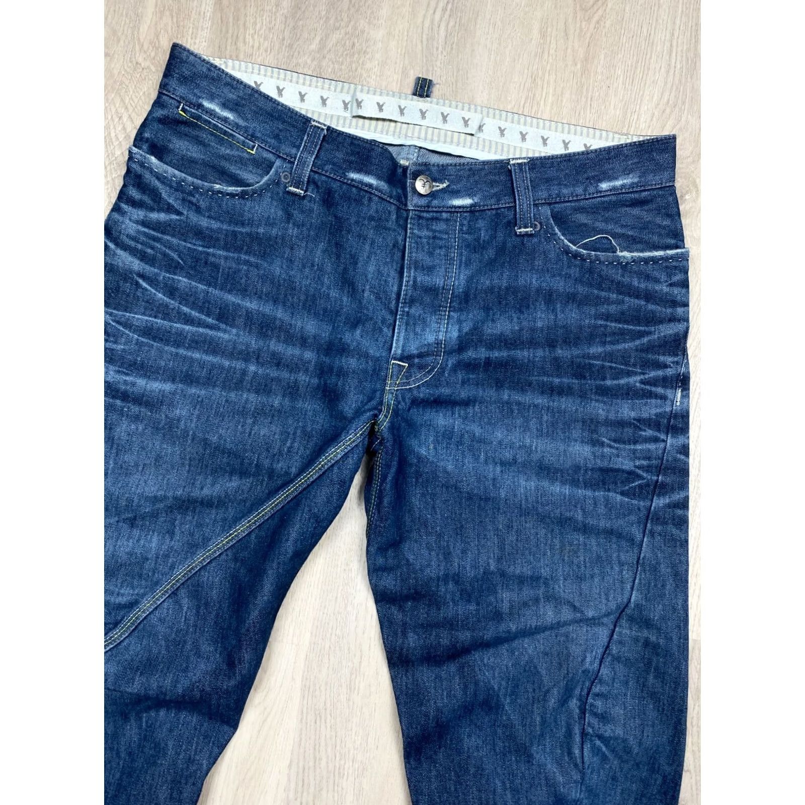Denime VINTAGE Michiko Koshino Jeans Jeans Size 36 Men Denim Blue 36 Inseam 79cm Straight Regular Cotton Denim Logo Japan Pocket Erased Bottom 1990s Mens Size US 36 / EU 52 - 6 Thumbnail